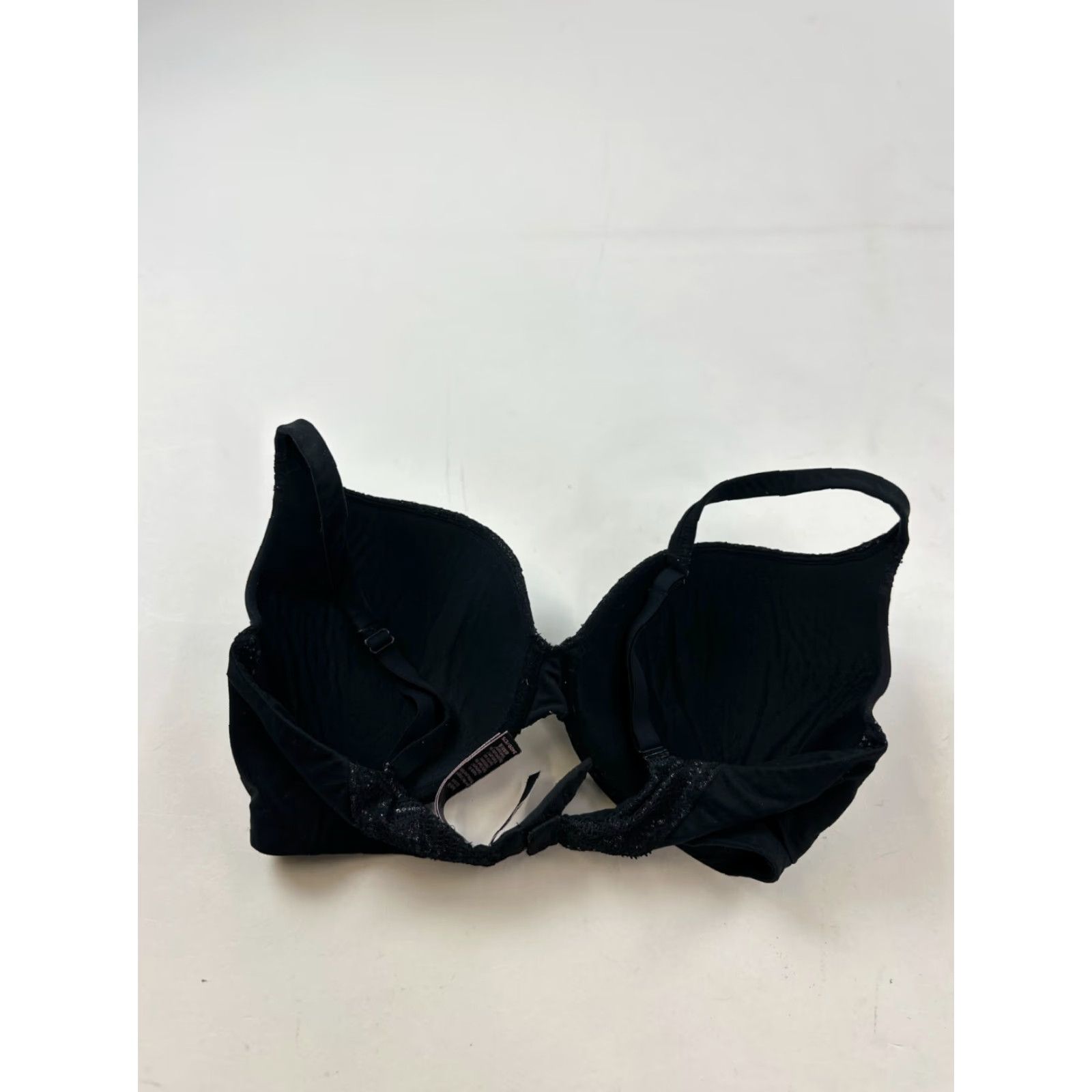 Victoria's Secret Victoria's Secret Bra Womens 34DD Black Perfect Shape Padded Metallic Lace Detail Size ONE SIZE - 2 Thumbnail