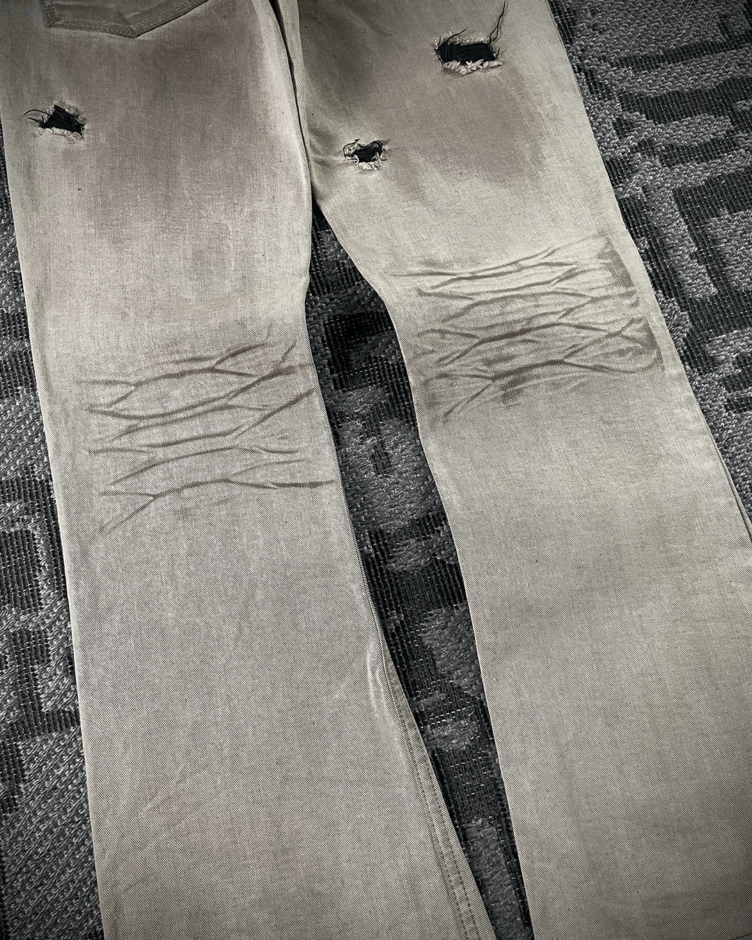 Japanese Brand B Star Distressed Flared Pants Size US 34 / EU 50 - 8 Thumbnail