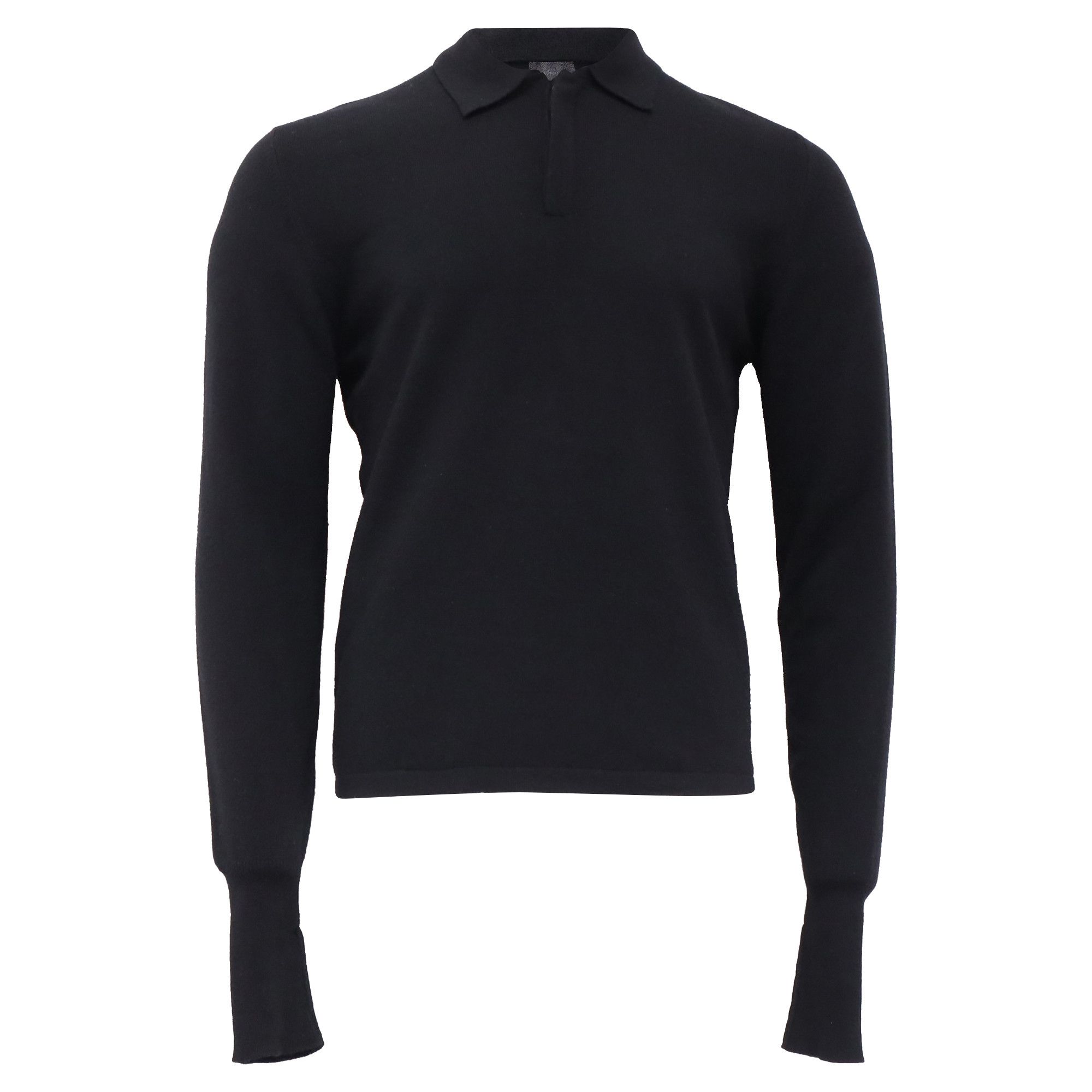 Dior Dior Long Sleeve Polo Sweater in Black Cashmere Size US M / EU 48-50 / 2 - 1 Thumbnail