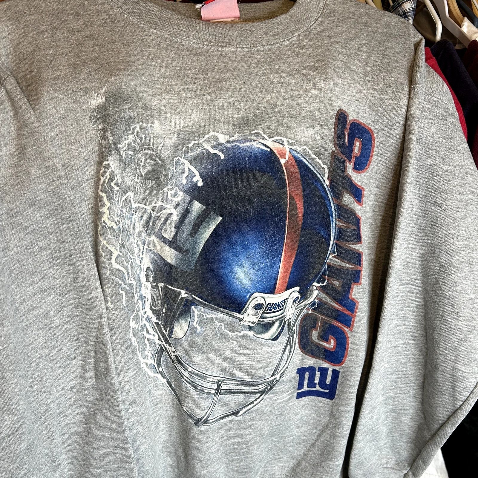 NFL Y2K New York Giants Crazy Gray Crewneck Size US M / EU 48-50 / 2 - 5 Thumbnail