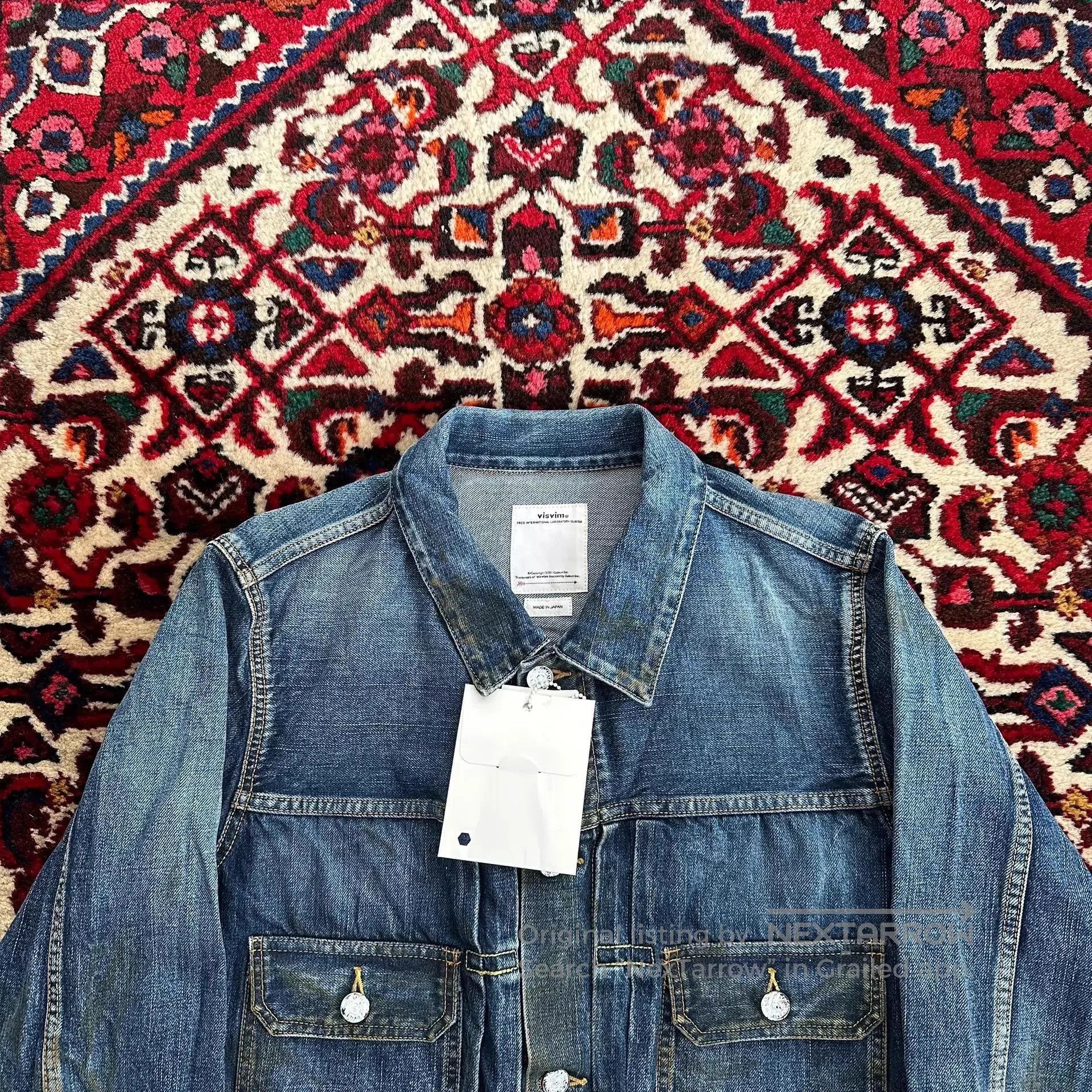 Visvim Blue Denim Jacket with Button Front and Pockets. Size US L / EU 52-54 / 3 - 5 Thumbnail