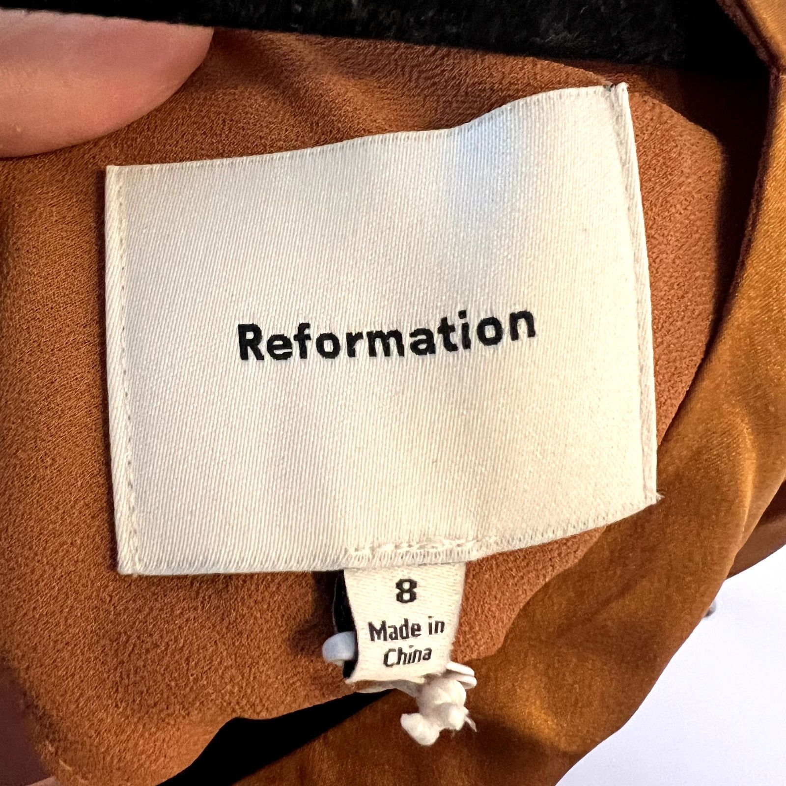 Reformation Reformation Niamh Silk Dress Copper Gold Size 8 100% Size M / US 6-8 / IT 42-44 - 6 Thumbnail