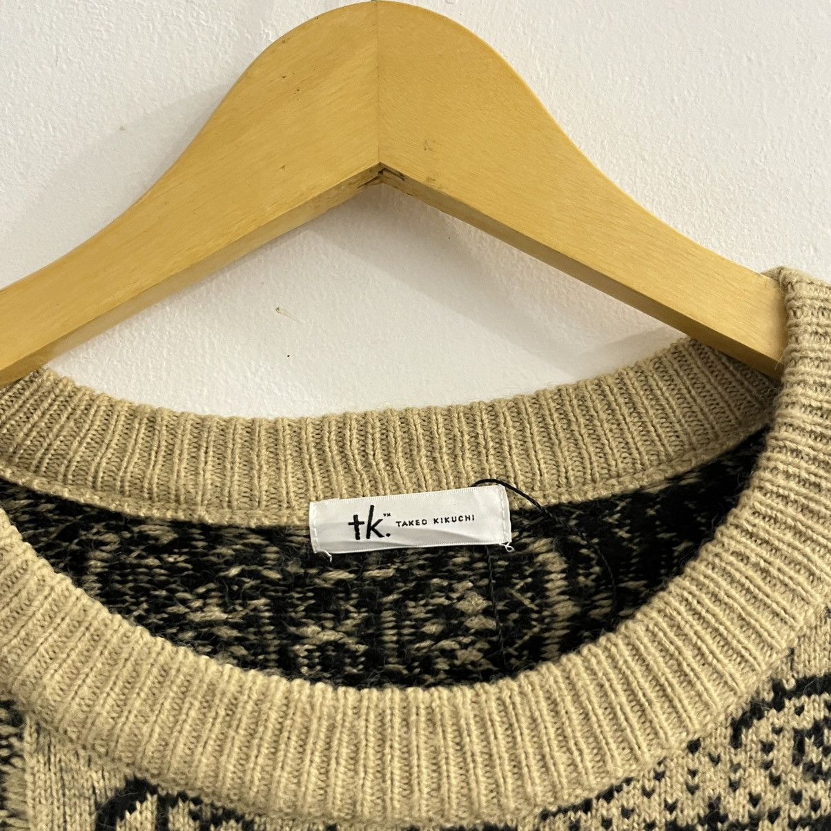 Japanese Brand Takeo Kikuchi Abstract Pattern Knit Sweater Size US L / EU 52-54 / 3 - 4 Thumbnail