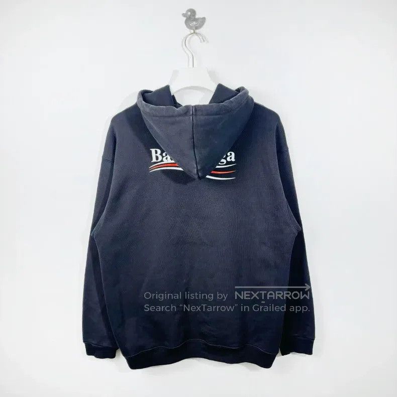 Balenciaga Balenciaga Waves Cola Printed Logo Long Sleeve Hoodie Size US S / EU 44-46 / 1 - 2 Thumbnail