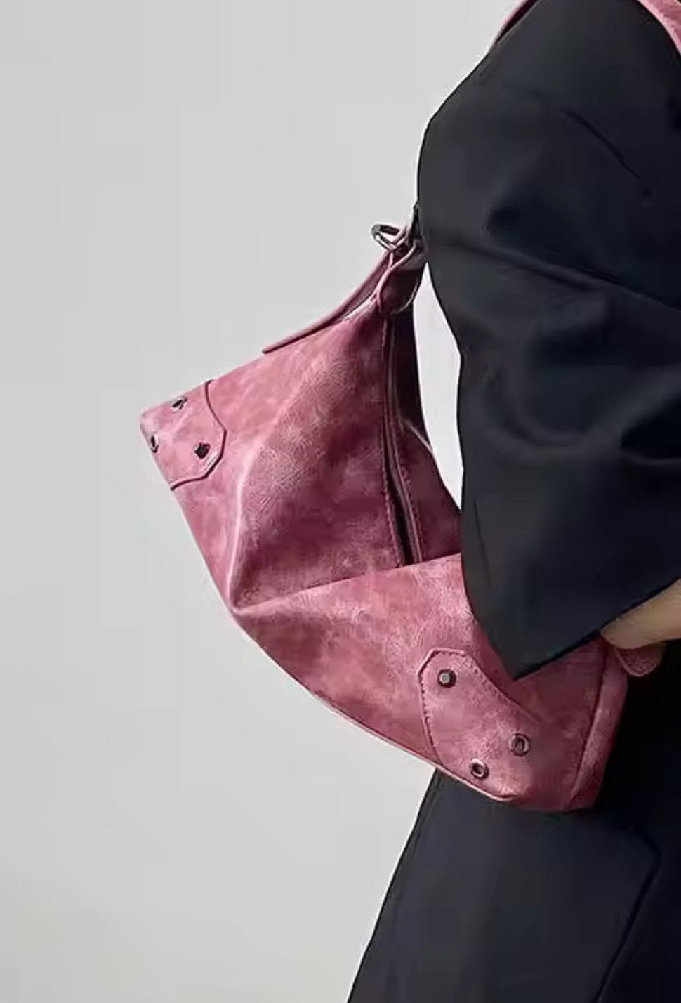 Vintage Retro Style PU Leather Small Shoulder Bag y2k unisex Size ONE SIZE - 3 Thumbnail