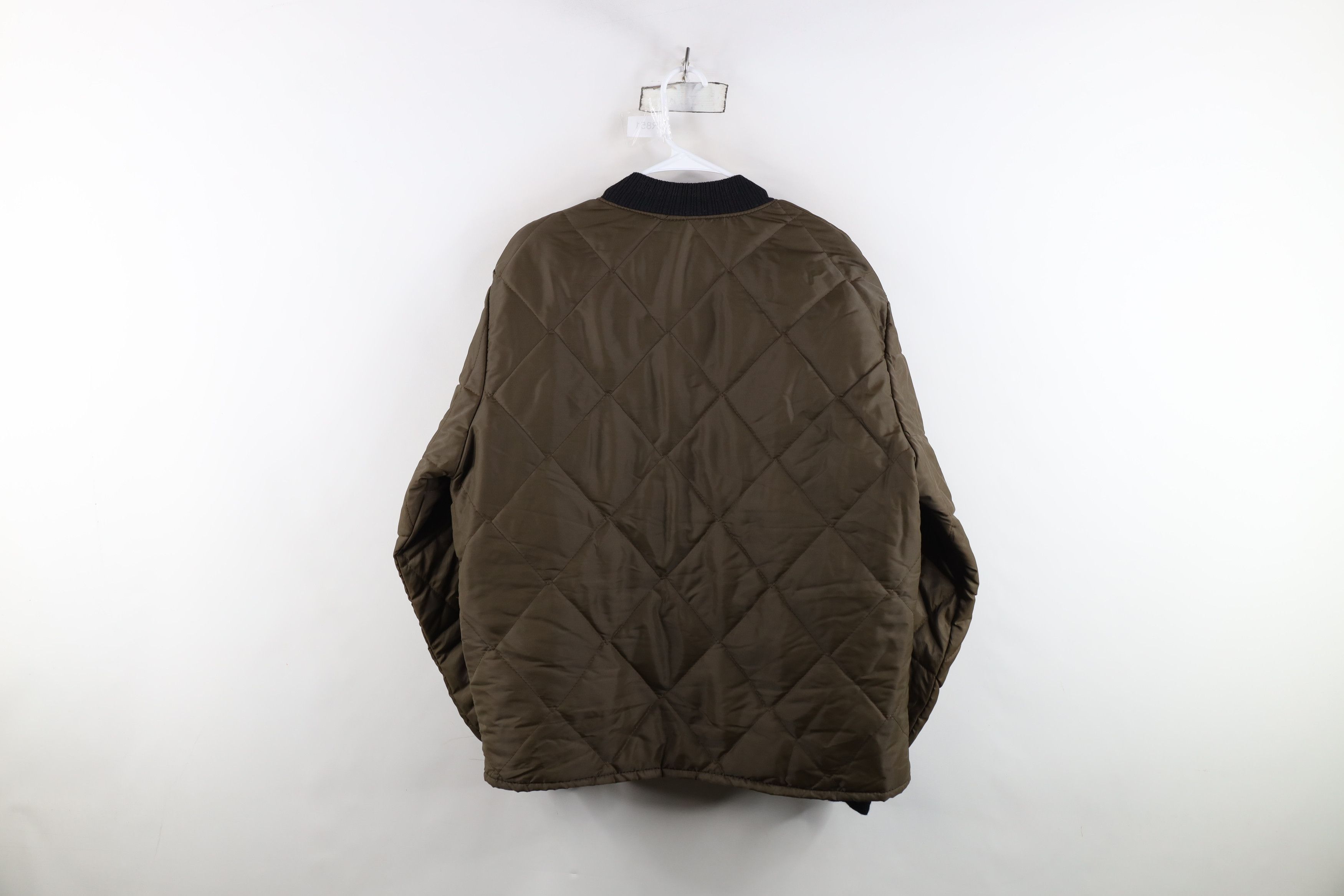 Vintage Vintage 70s Streetwear Blank Quilted Puffer Jacket Brown USA Size US XL / EU 56 / 4 - 11 Thumbnail