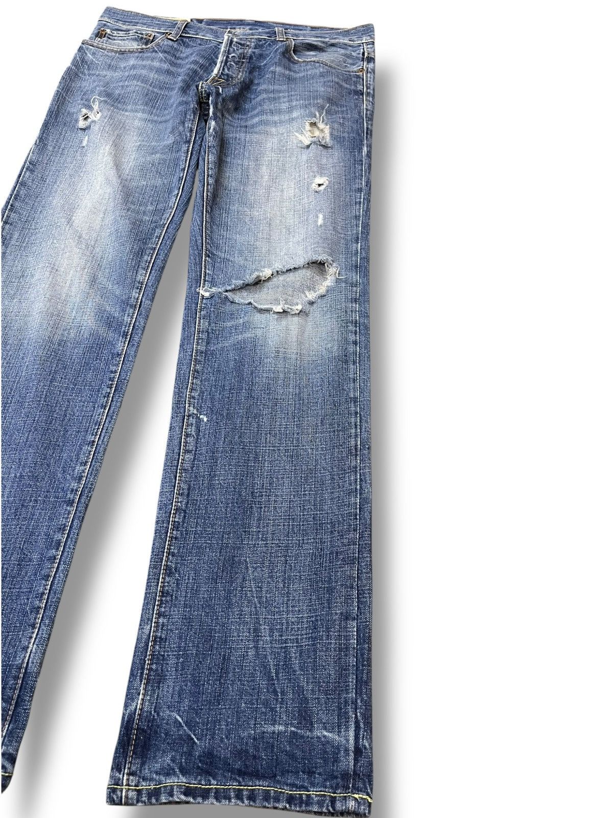 Abercrombie & Fitch × Beauty Beast Vintage Abercrombie&Fitch Ripped Distressed Denim Size US 33 - 4 Thumbnail