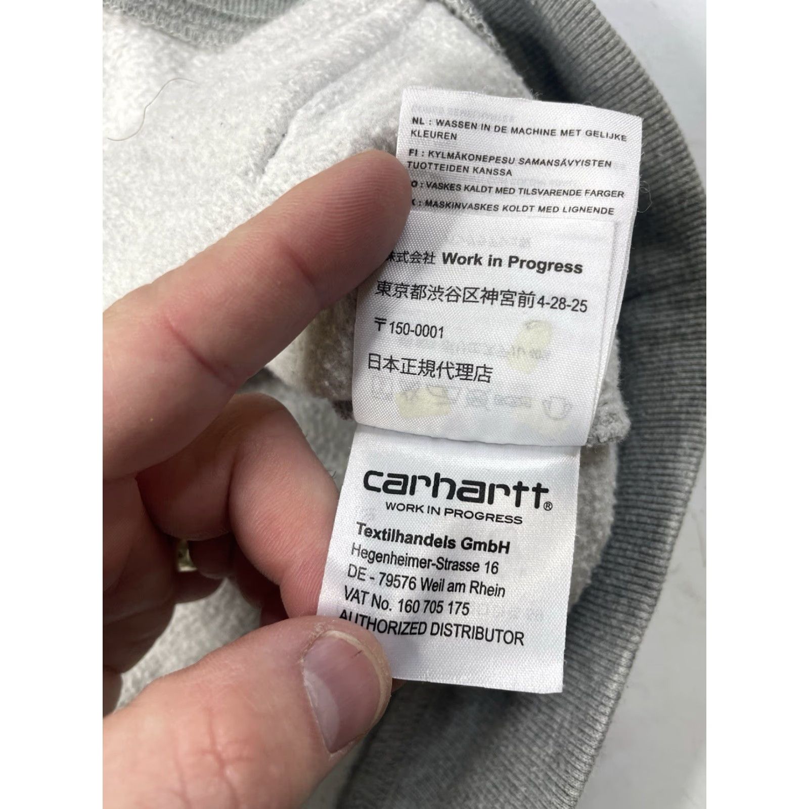 Carhartt Wip Carhartt WIP Hooded Holbrook Sweat Mens Sweatshirt Hoodie Sweatshirt S Gray Size US S / EU 44-46 / 1 - 8 Thumbnail