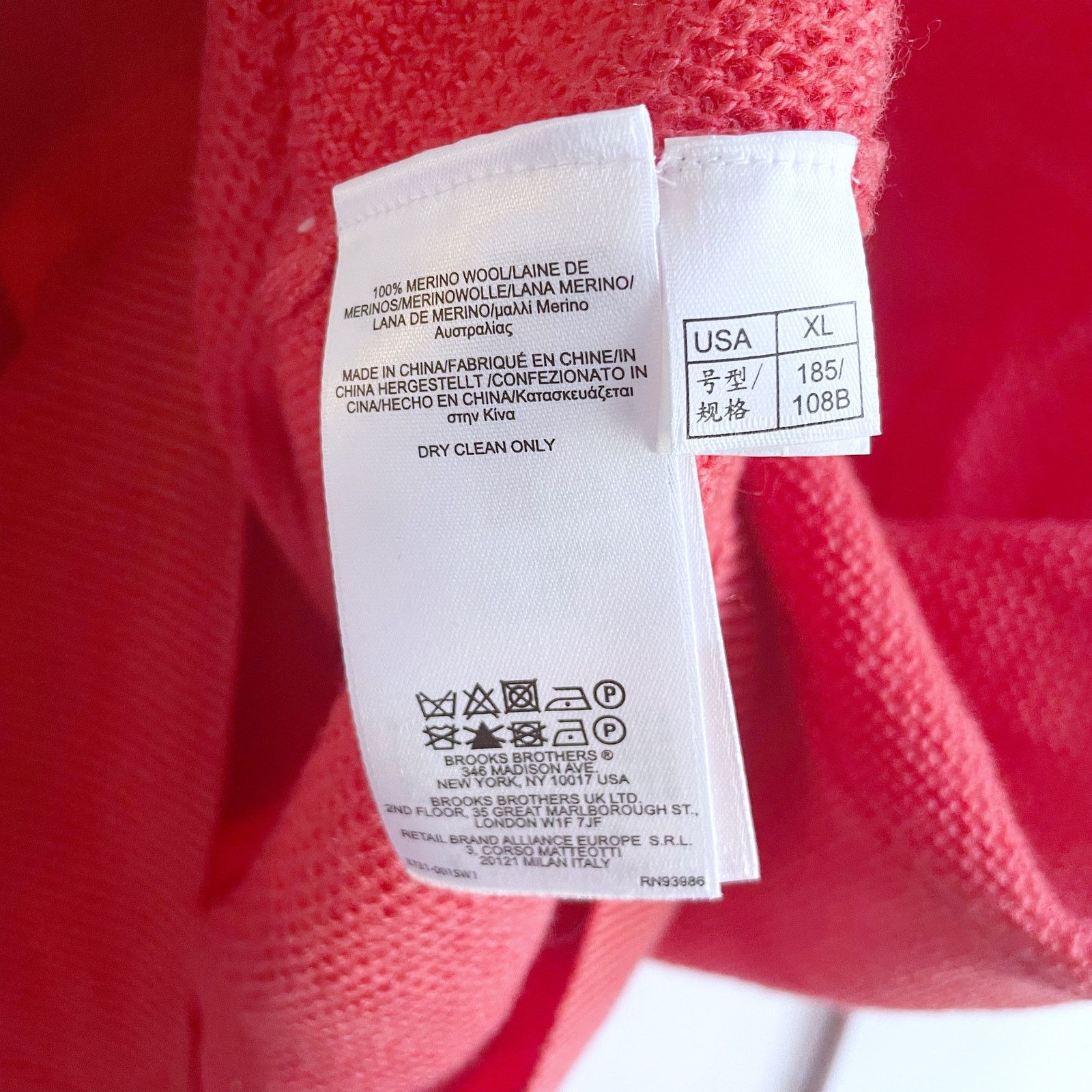 Brooks Brothers Brooks Brothers 346 Wool V-Neck Sweater Vest Orange XL Size US XL / EU 56 / 4 - 4 Thumbnail