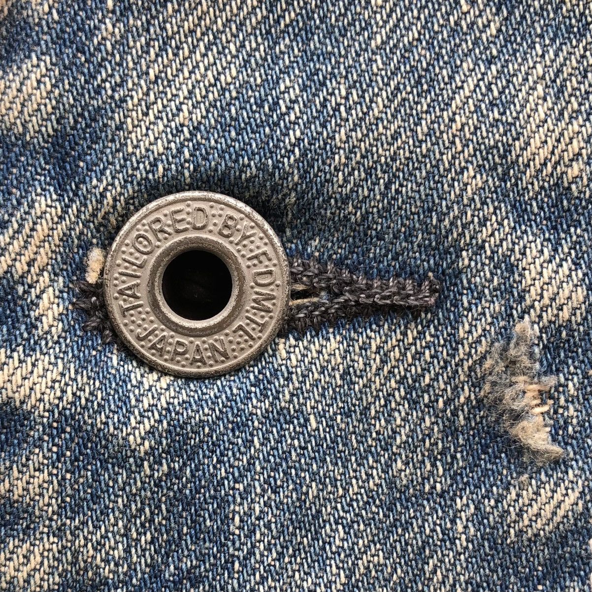 Japanese Brand Fundamental Agreement Denim Distressing Patched Chore Jacket Size US XL / EU 56 / 4 - 17 Thumbnail