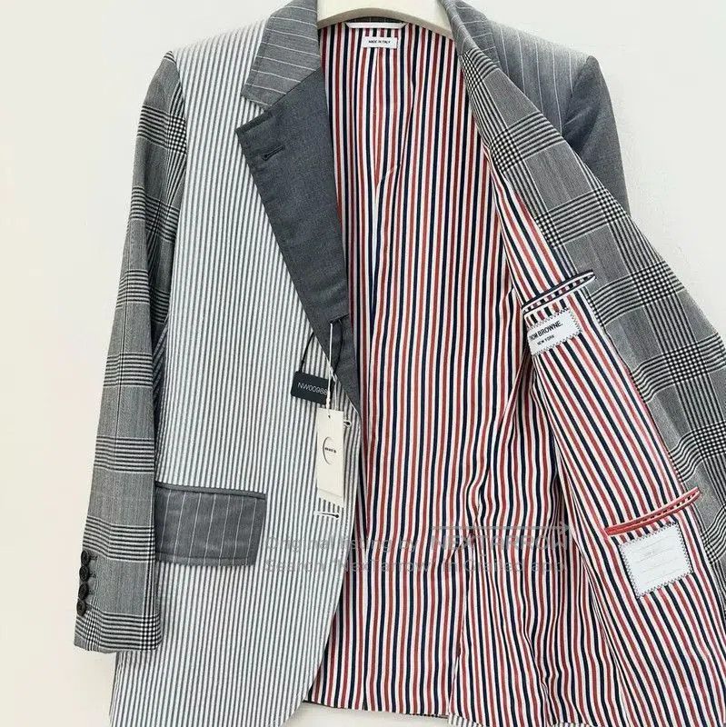 Thom Browne Thom Browne Color-Block Long Sleeve Coat for Men . Size US M / EU 48-50 / 2 - 4 Thumbnail