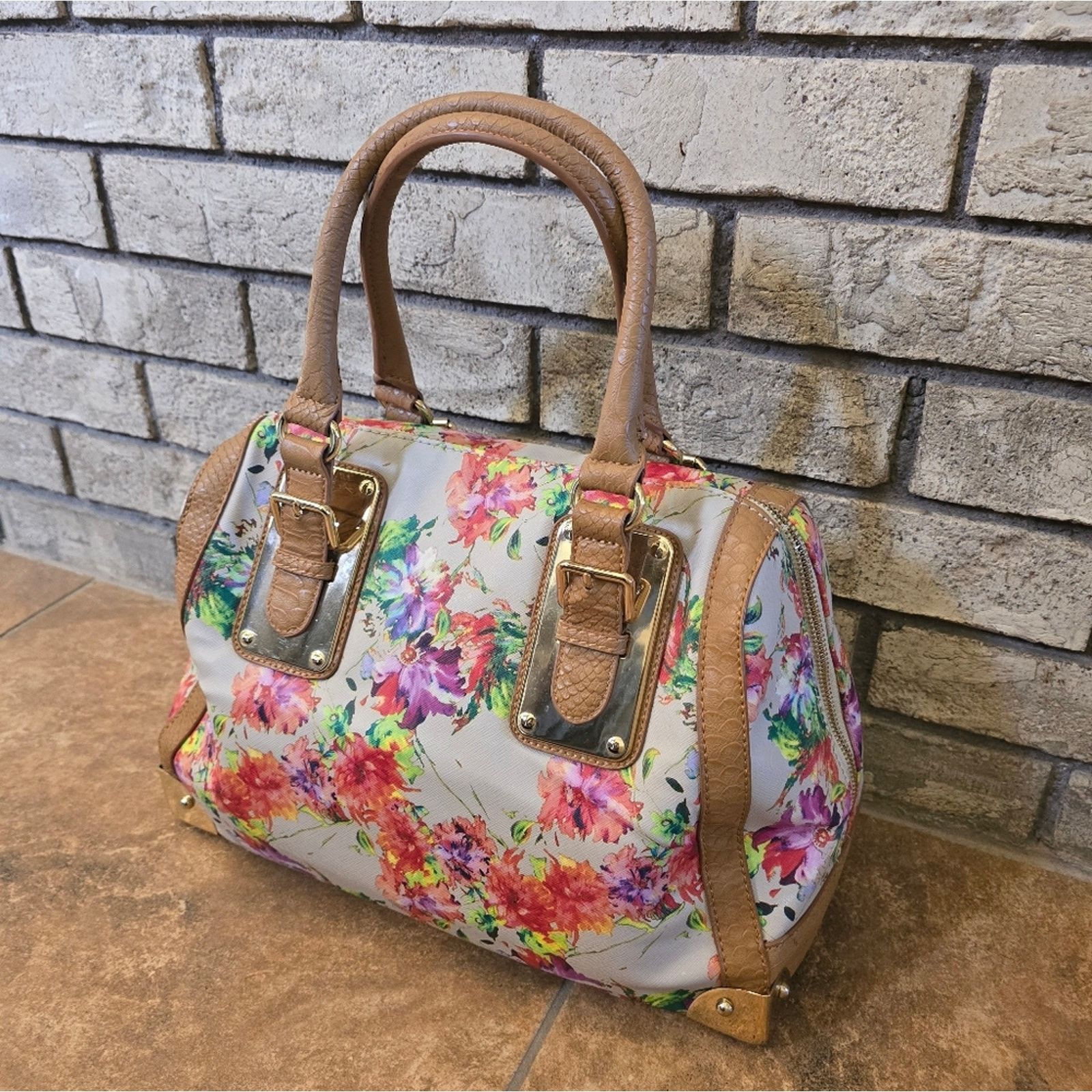 Aldo Multicolored Floral ALDO Handbag Size ONE SIZE - 2 Thumbnail