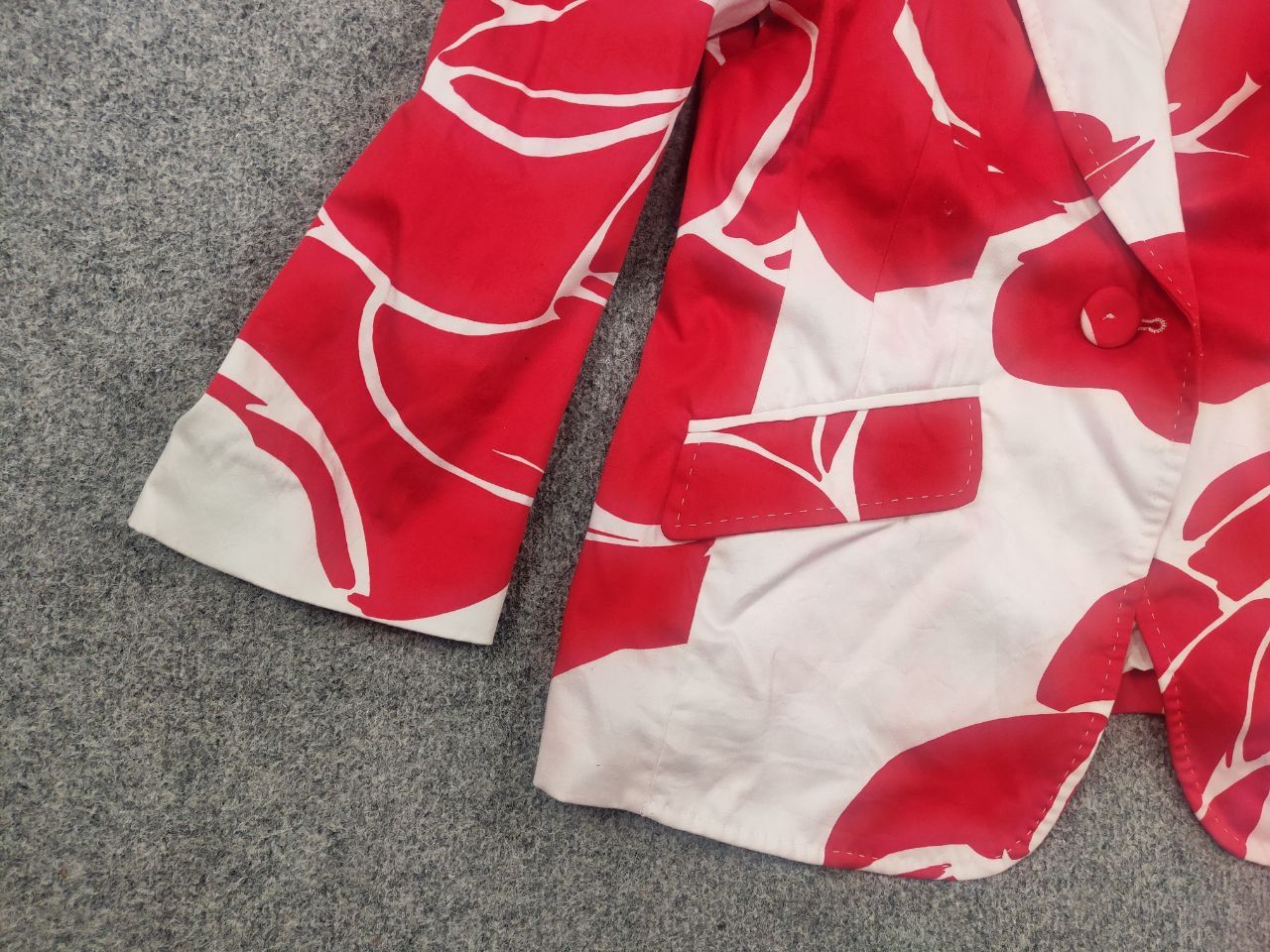 Escada Vintage 90's Escada Design blazer jacket bright red floral Size M / US 6-8 / IT 42-44 - 10 Thumbnail