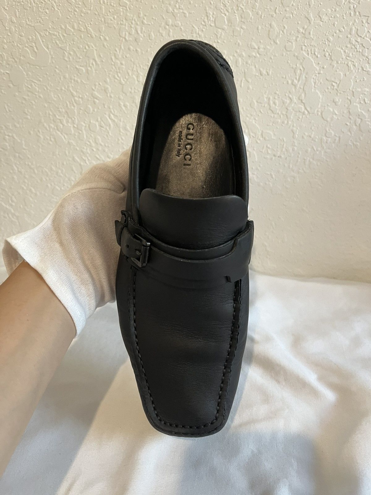 Gucci Gucci Black Leather Driving Loafers Size US 6 / IT 36 - 8 Thumbnail