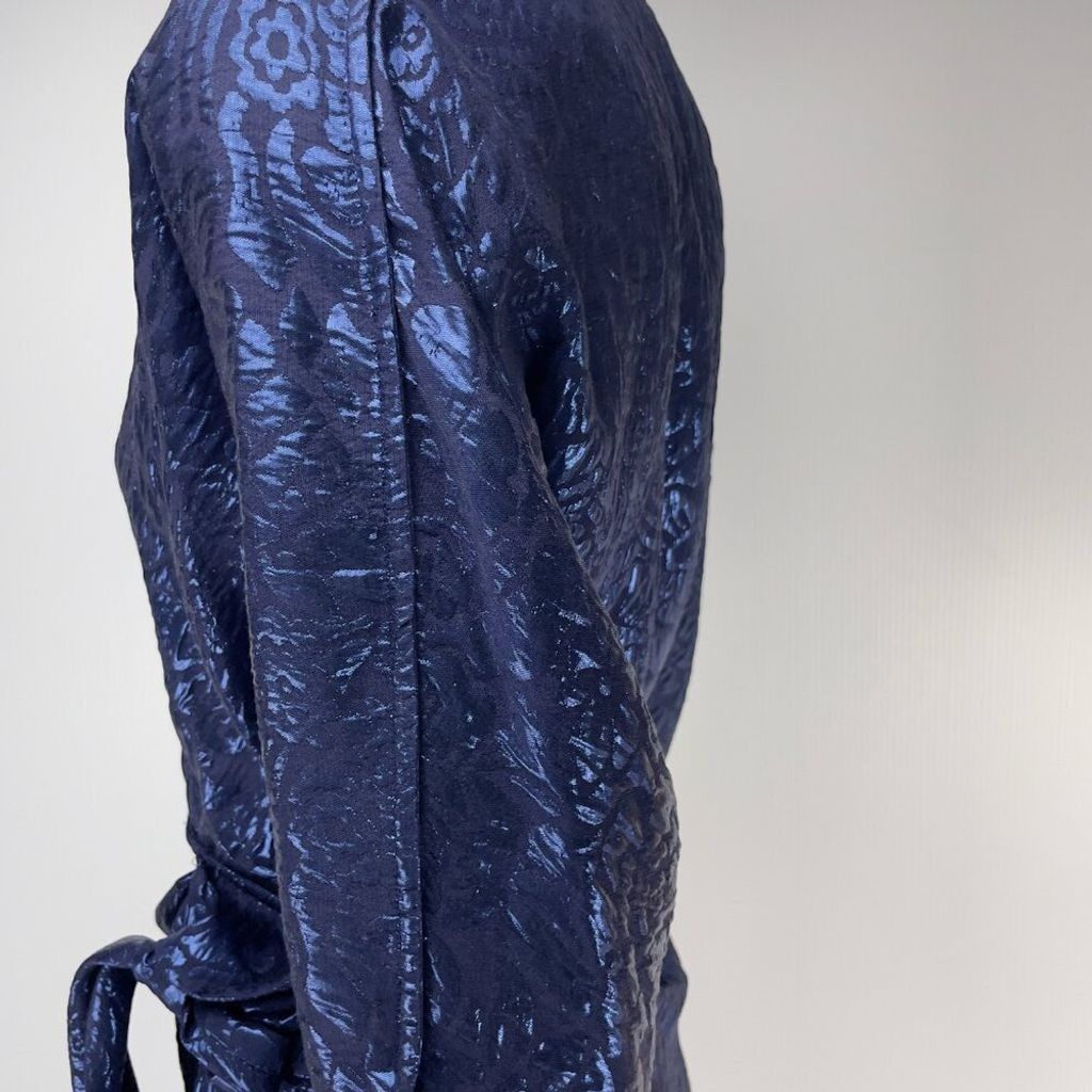 Etro ETRO 2480$ NWT Metallic Cloqué Floral Dress Royal blue IT 40 Size S / US 4 / IT 40 - 8 Thumbnail
