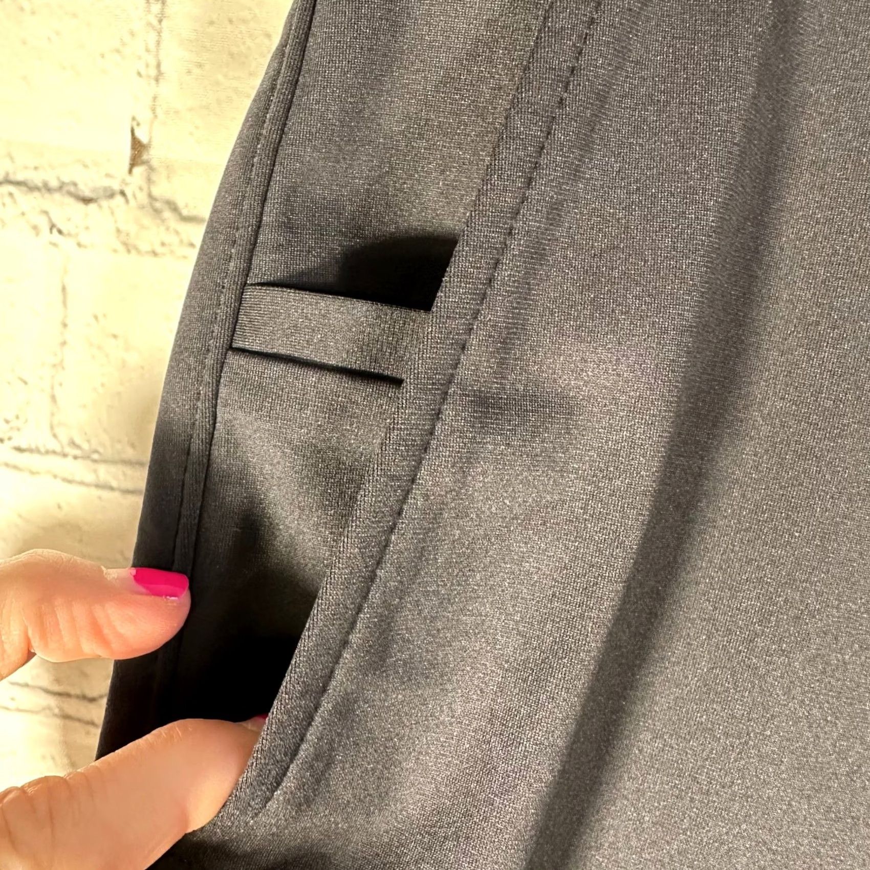 CO Collars & Co Maverick Performance Pants Mens 34x28 Black 4-Way Stretch Chino Slim Flat Front Workwear Travel Casual Size US 36 / EU 52 - 3 Thumbnail