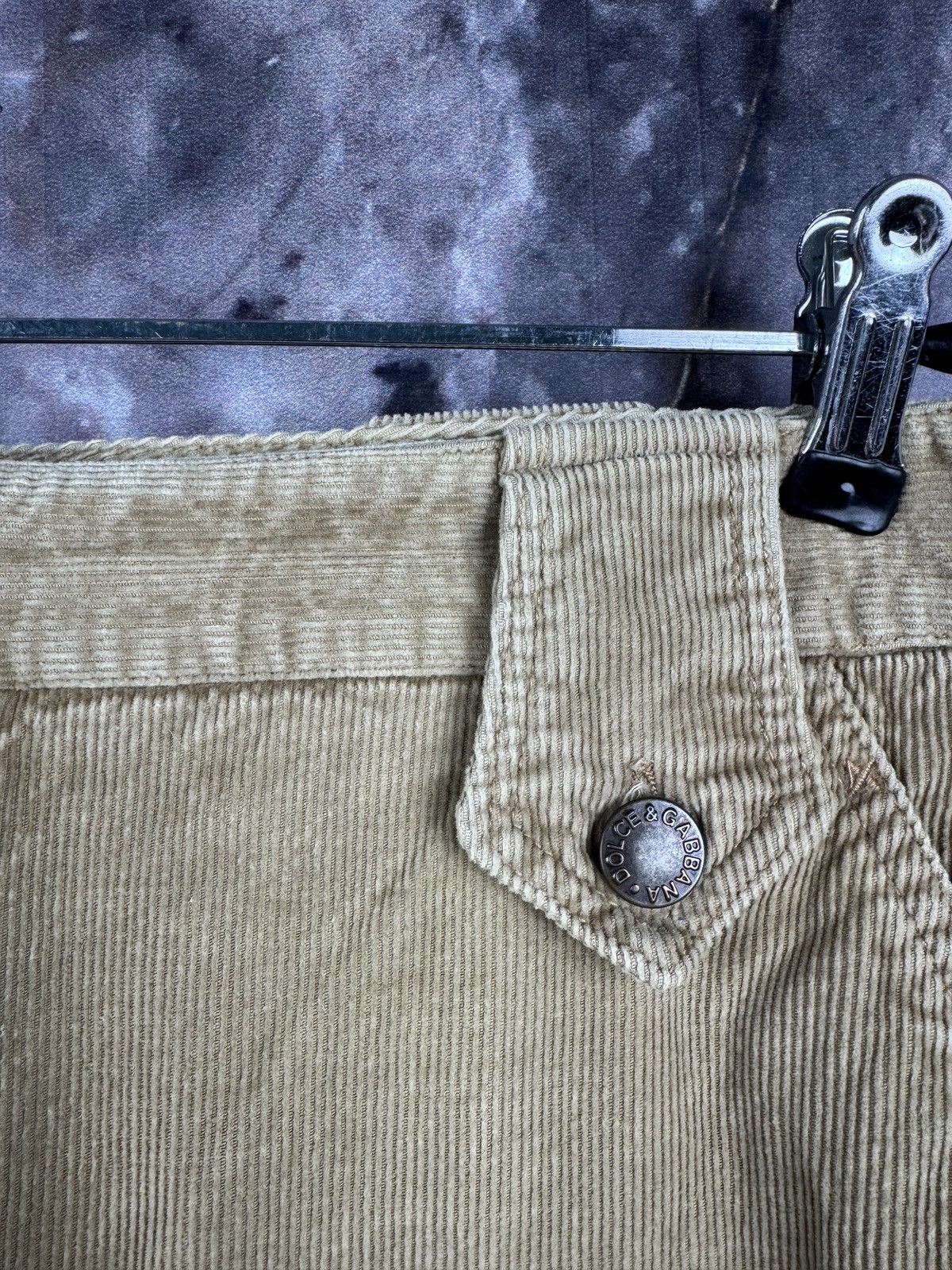 Dolce & Gabbana Men’s Dolce & Gabbana Beige Corduroy Wide Leg Flare Pants Size US 28 / EU 44 - 8 Thumbnail