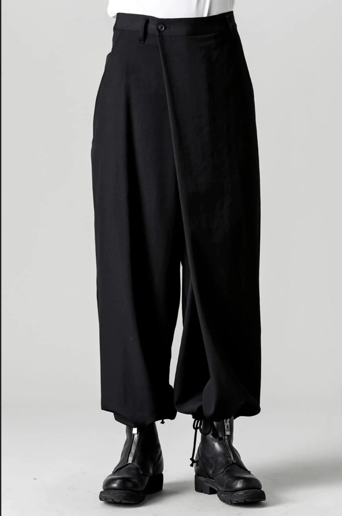 Yohji Yamamoto Yohji Yamamoto Pour Homme - W/GABARDINE Left Tuck Pant Size US 30 / EU 46 - 2 Thumbnail
