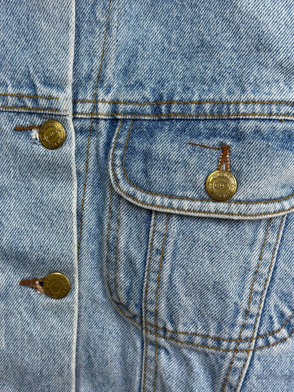 Diesel Diesel Sport Denim Jacket Light Wash Cropped Trucker Size L / US 10 / IT 46 - 10 Thumbnail