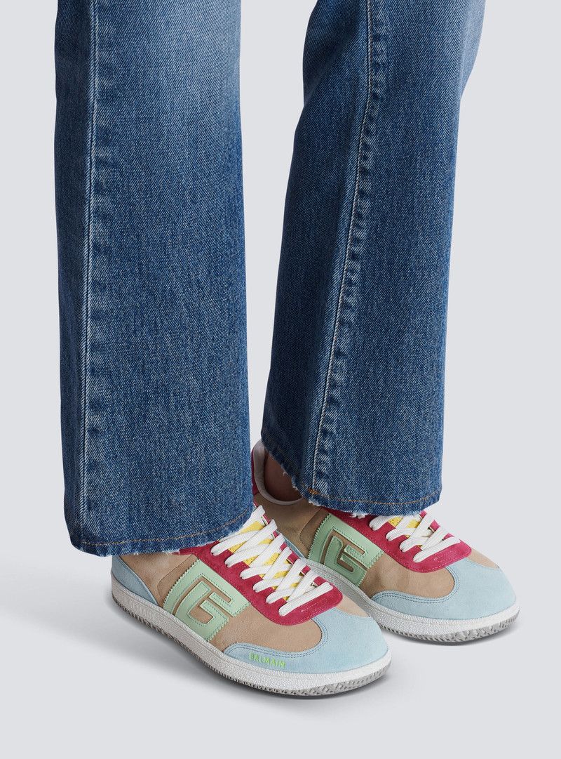 Balmain o1s1wg111225 Leather Swan Sneakers in Multicolor Size US 10 / IT 40 - 10 Thumbnail