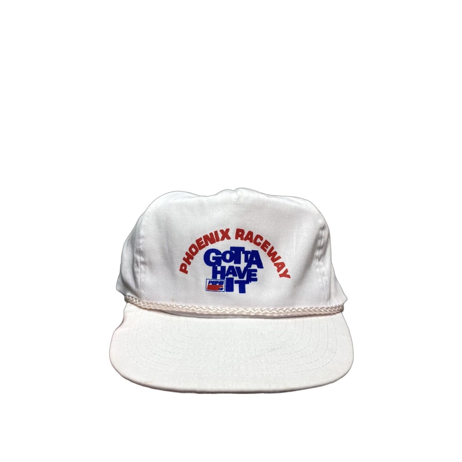 NASCAR VINTAGE Pepsi Strapback Hat Cap White Adjustable Men Racing Nascar Phoenix Raceway Gotta Have It RaceWAY Size ONE SIZE - 1 Thumbnail