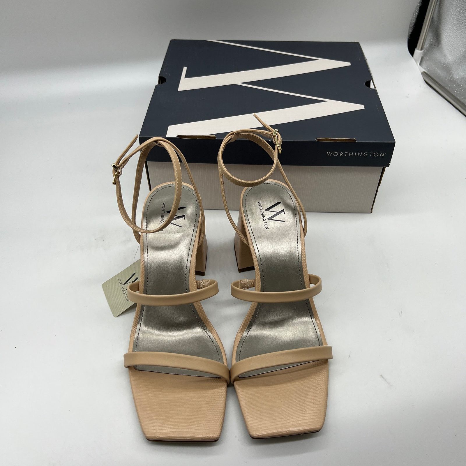 Other Worthington Womens Pico Heeled Sandals Nude Color Size 9.5M Size US 9.5 / IT 39.5 - 3 Thumbnail