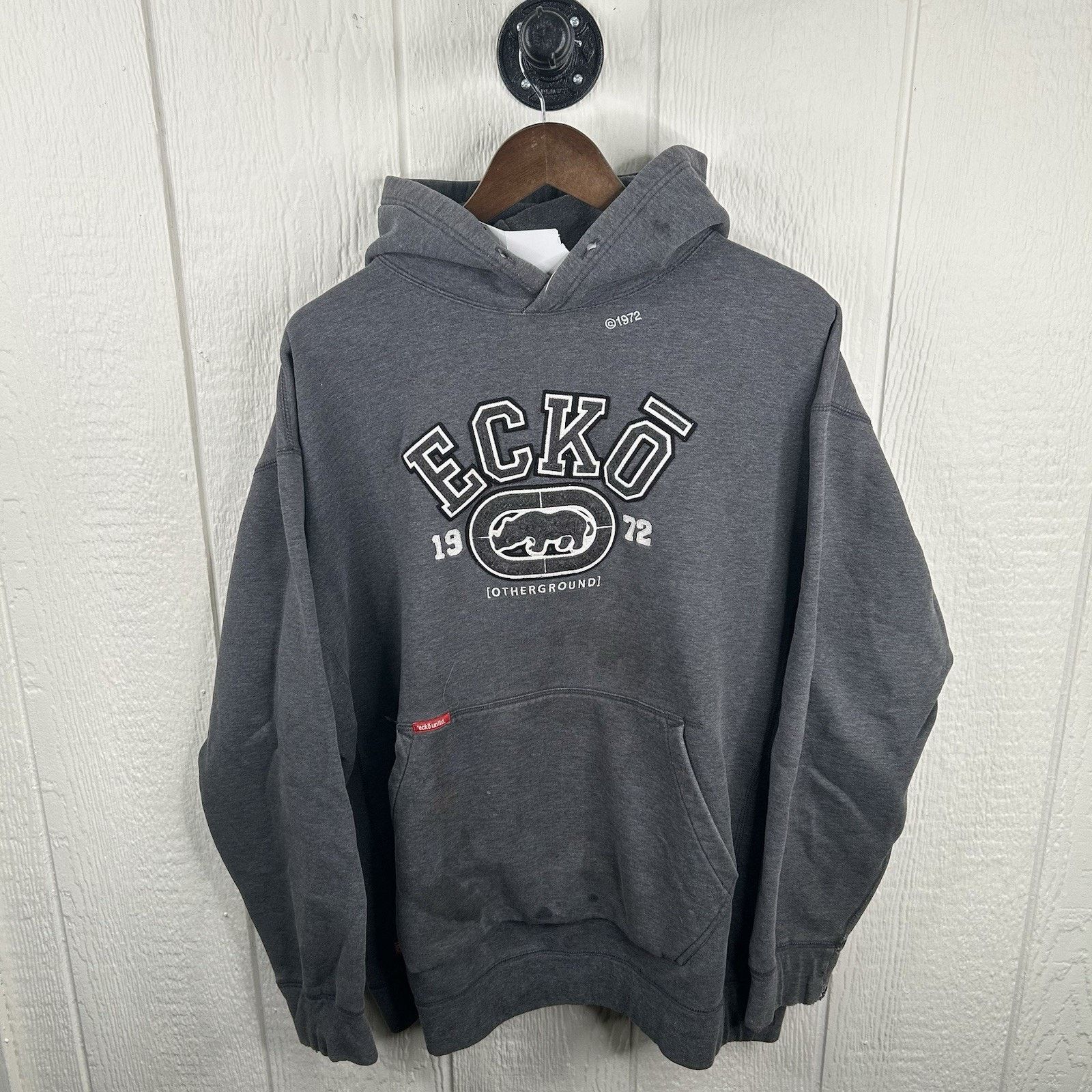 Ecko Unltd. Vintage Y2K Gray ECKO Unltd Oversized Hoodie Size X-Large Size US XL / EU 56 / 4 - 1 Thumbnail