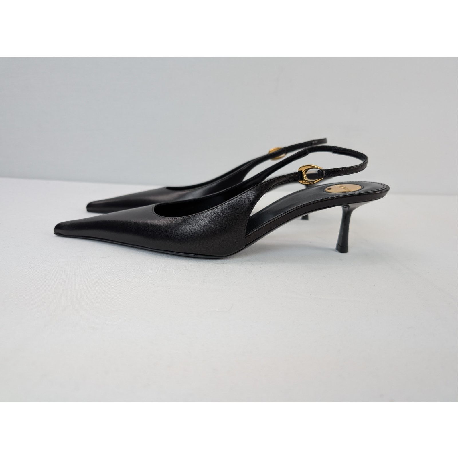 Saint Laurent Paris o1rshd1 Vendome 50 leather slingback pumps Sandal in black Size US 9.5 / IT 39.5 - 10 Thumbnail