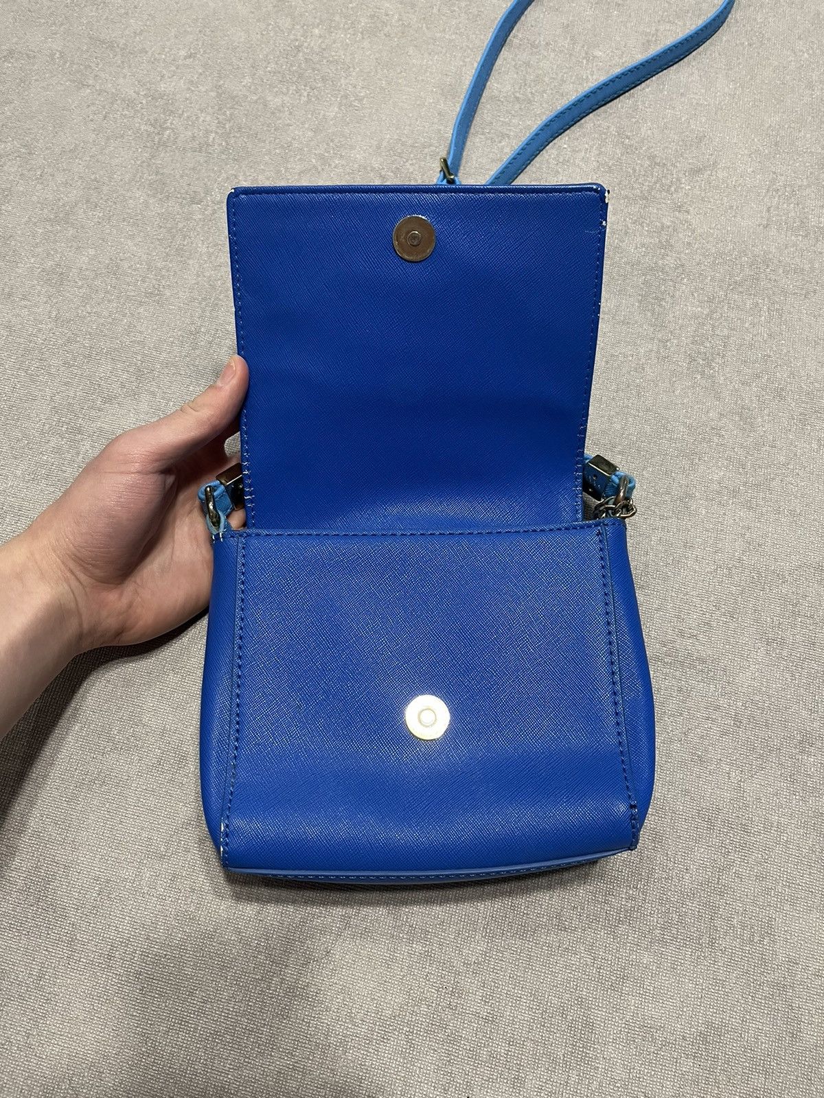 Trussardi Trussardi Jeans Womens Shoulder Bag Blue Logo Small Handle Size ONE SIZE - 15 Thumbnail