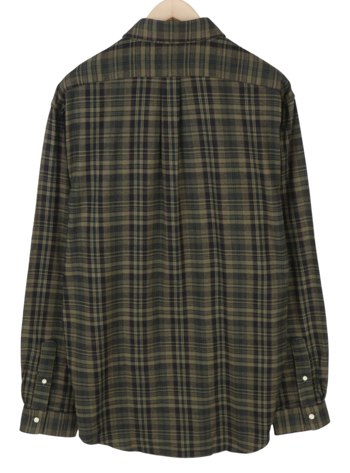 Ralph Lauren XL Green Flannel Plaid Custom Fit Button-Down 87034 Size US XL / EU 56 / 4 - 4 Thumbnail