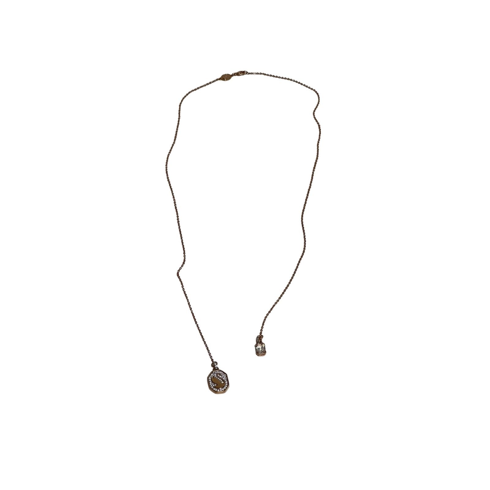 Swarovski Swarovski Signum Y necklace Swan, White, Rose gold-tone Size ONE SIZE - 3 Thumbnail
