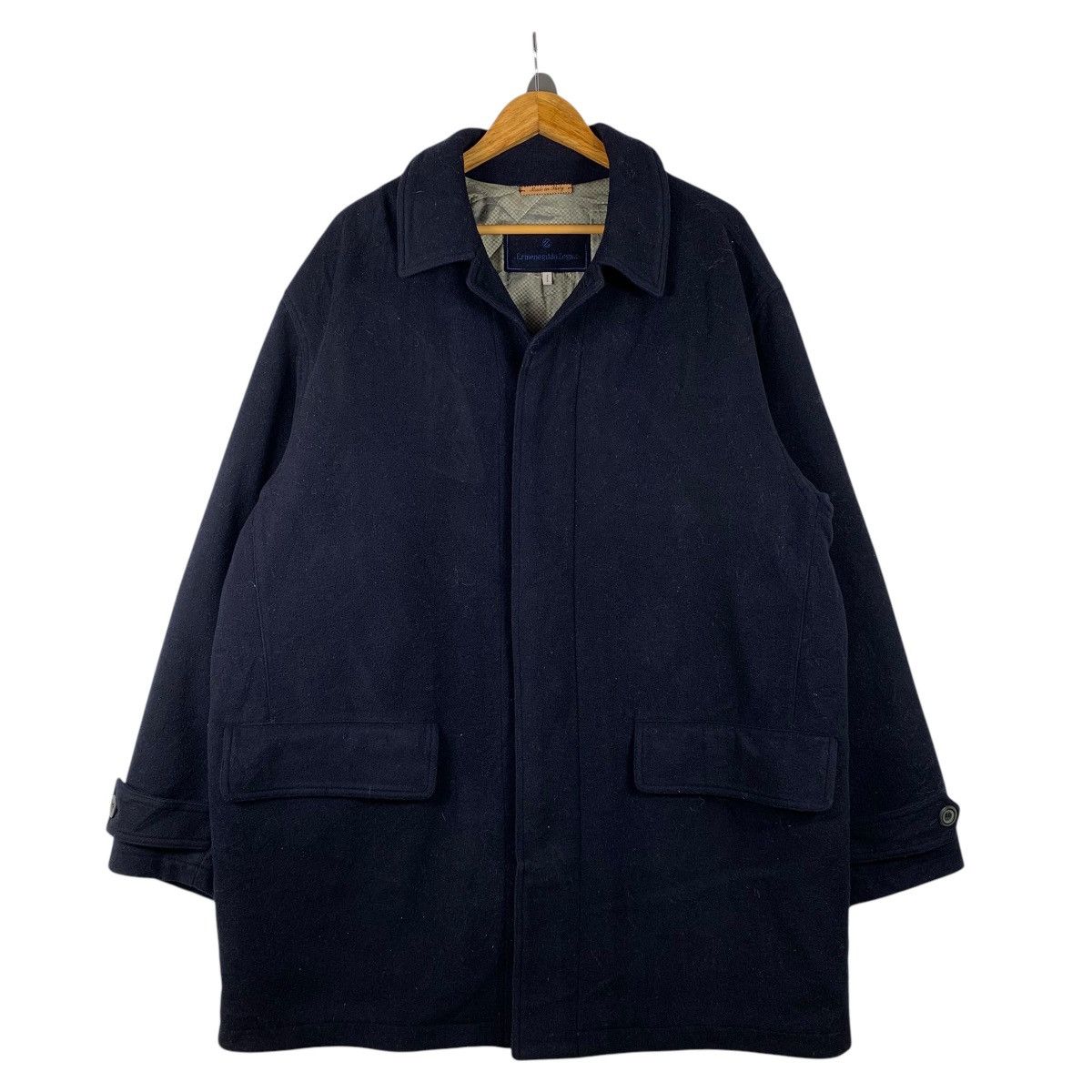 Ermenegildo Zegna ERMENEGILDO ZEGNA Italian Designer Wool Long Coat Jacket Size US XL / EU 56 / 4 - 1 Thumbnail