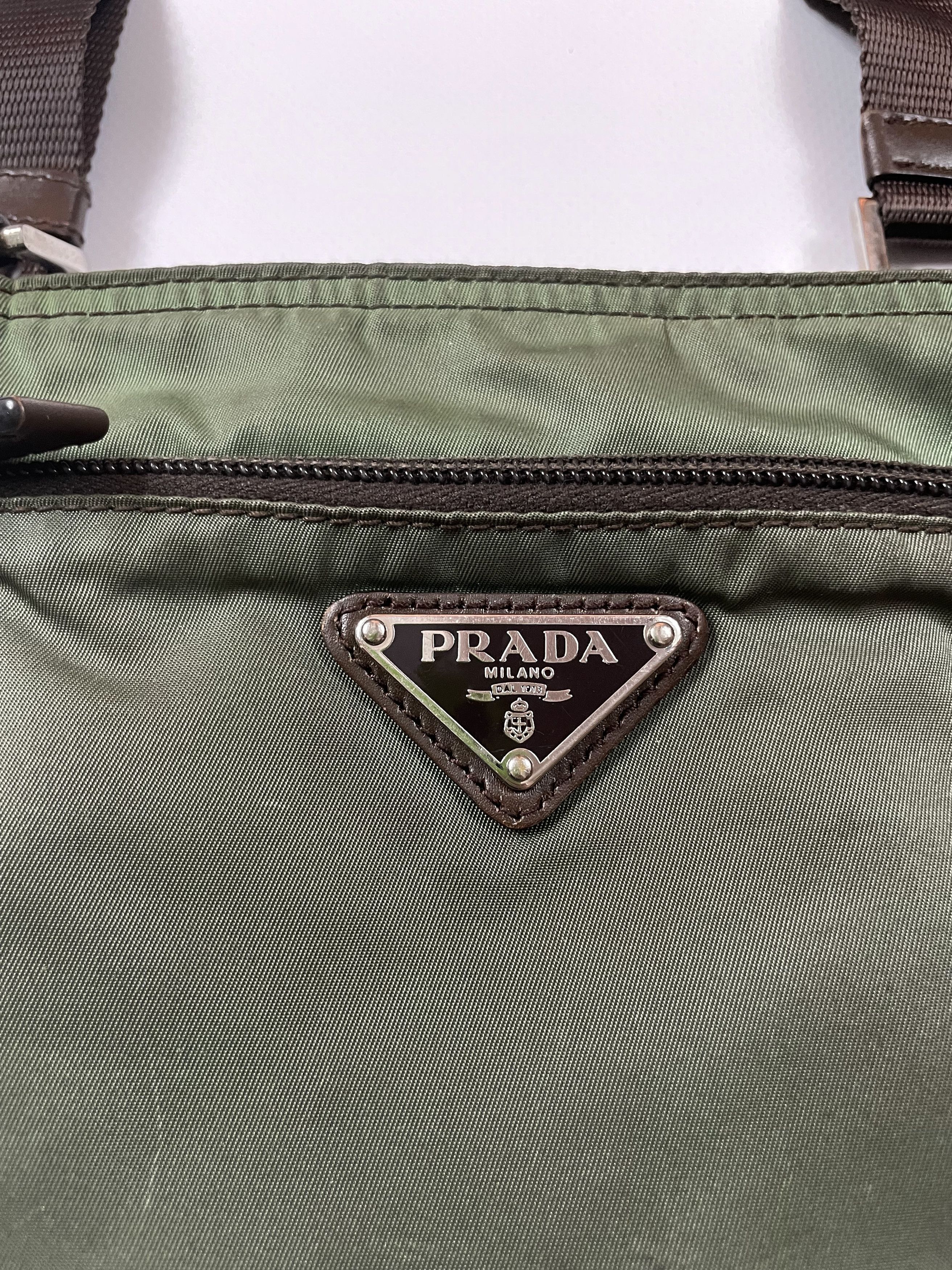 Prada Prada nylon triangle logo small shoulder crossbody bag Size ONE SIZE - 8 Thumbnail