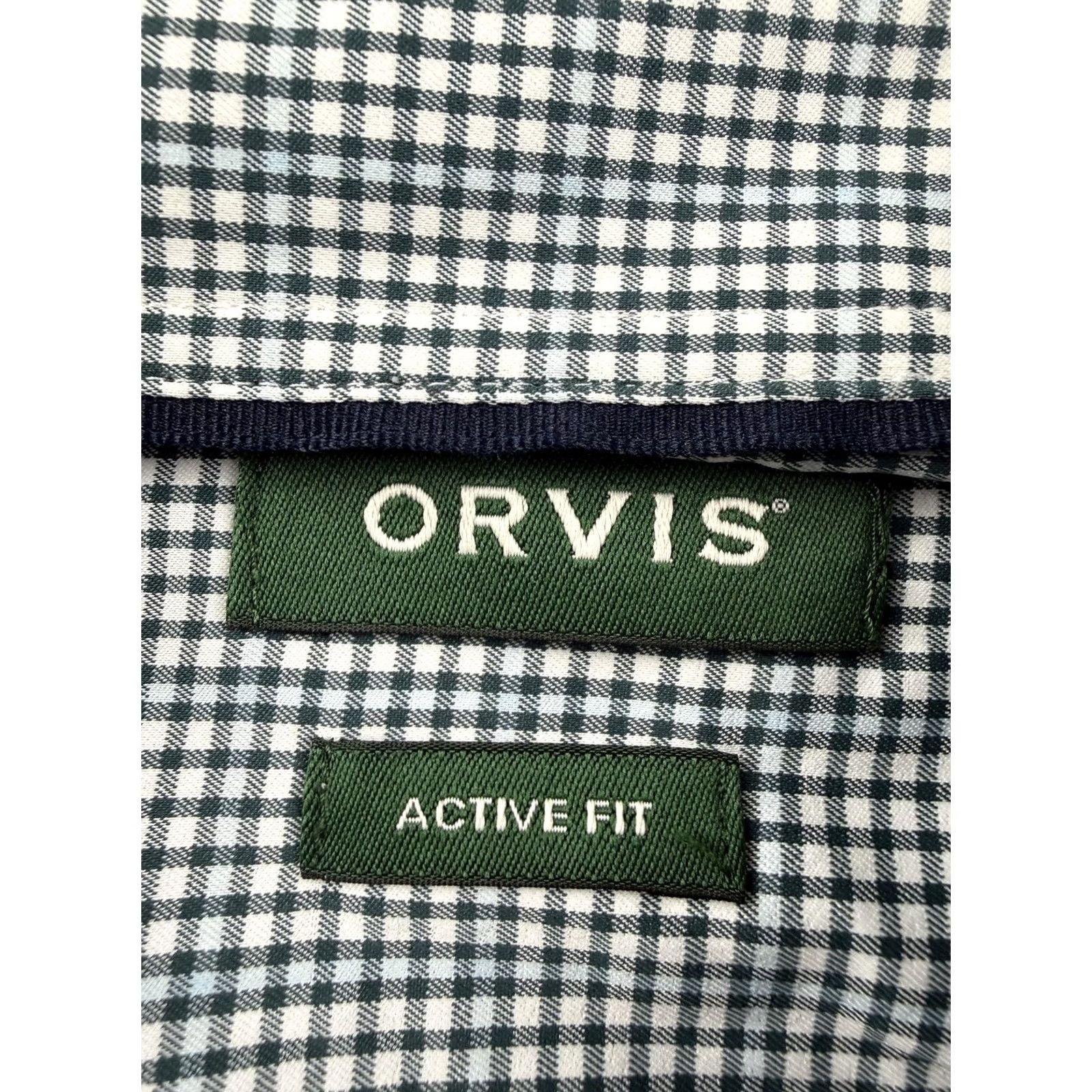 Orvis Orvis Shirt Mens M Green Check Long Sleeve Button-Down Casual Active Fit Size US M / EU 48-50 / 2 - 4 Thumbnail