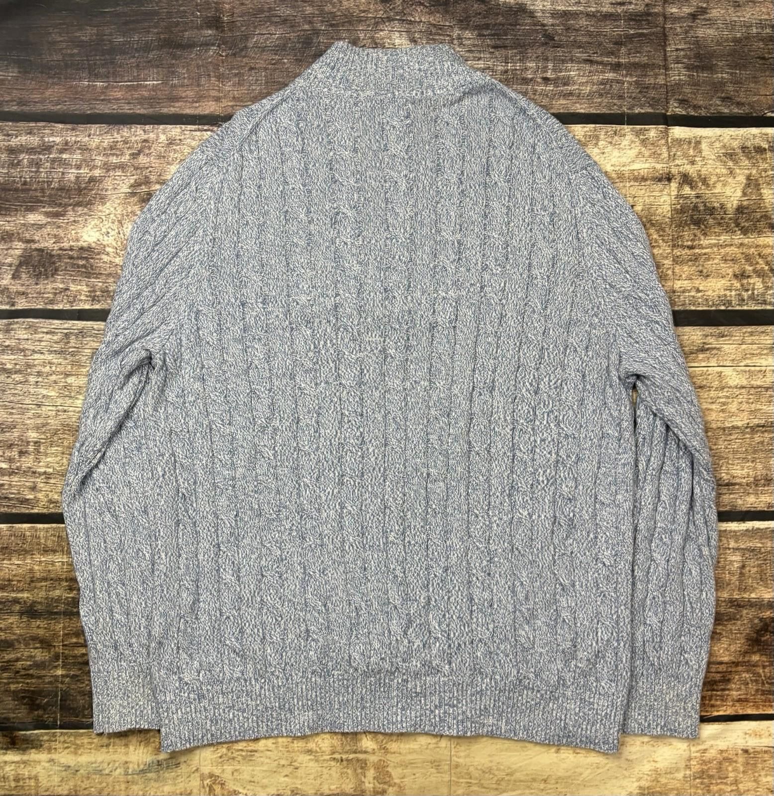 Brooks Brothers Brooks Brothers Sweater Mens XL Cable Knit Cotton 1/4 Zip Size US XL / EU 56 / 4 - 3 Thumbnail