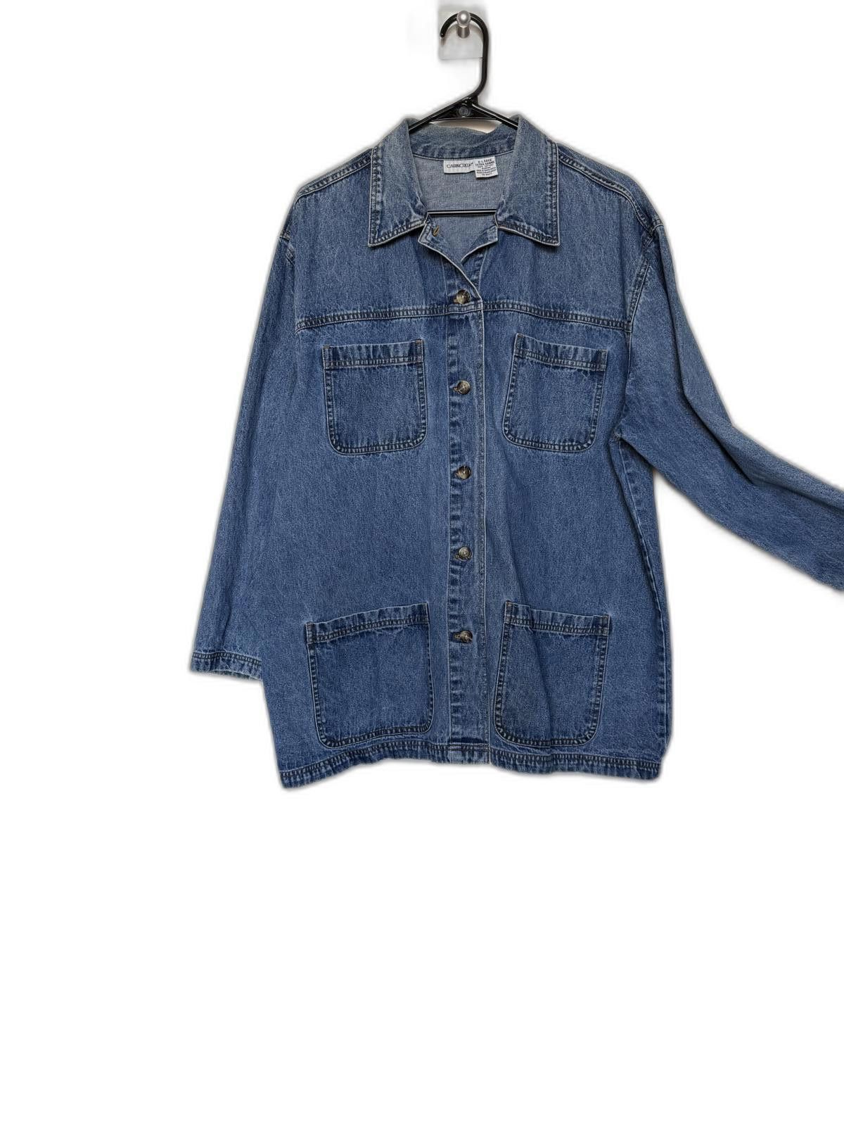 Designer Vintage Oversize Trench Hunting Coat Denim Jacket Size XL / US 12-14 / IT 48-50 - 5 Thumbnail