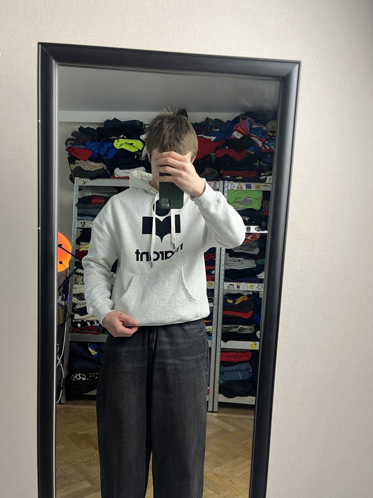 Isabel Marant × Japanese Brand Isabel Marant Velvet Logo Hoodie Boxy Rare Y2k Size US S / EU 44-46 / 1 - 2 Thumbnail