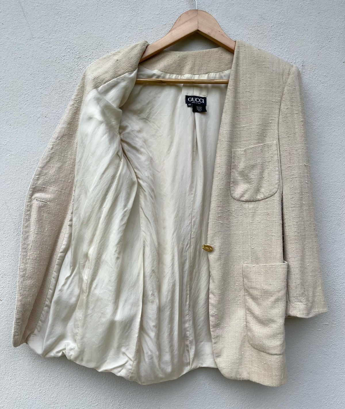 Gucci × Vintage Vintage Gucci Silk Coat Jacket Size S / US 4 / IT 40 - 7 Thumbnail