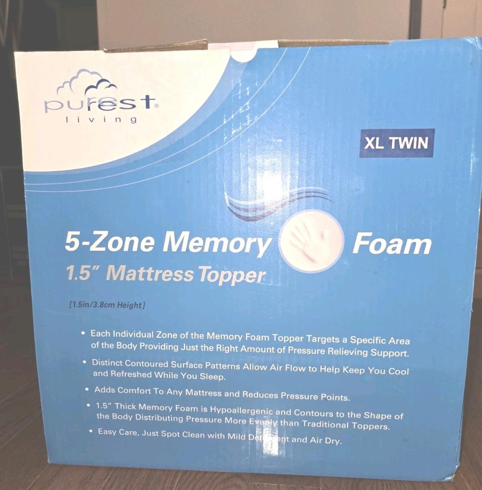 Other Pure Rest Living 5Zone 1.5" MemoryFoam MattressTopper XLTwin Size ONE SIZE - 7 Thumbnail