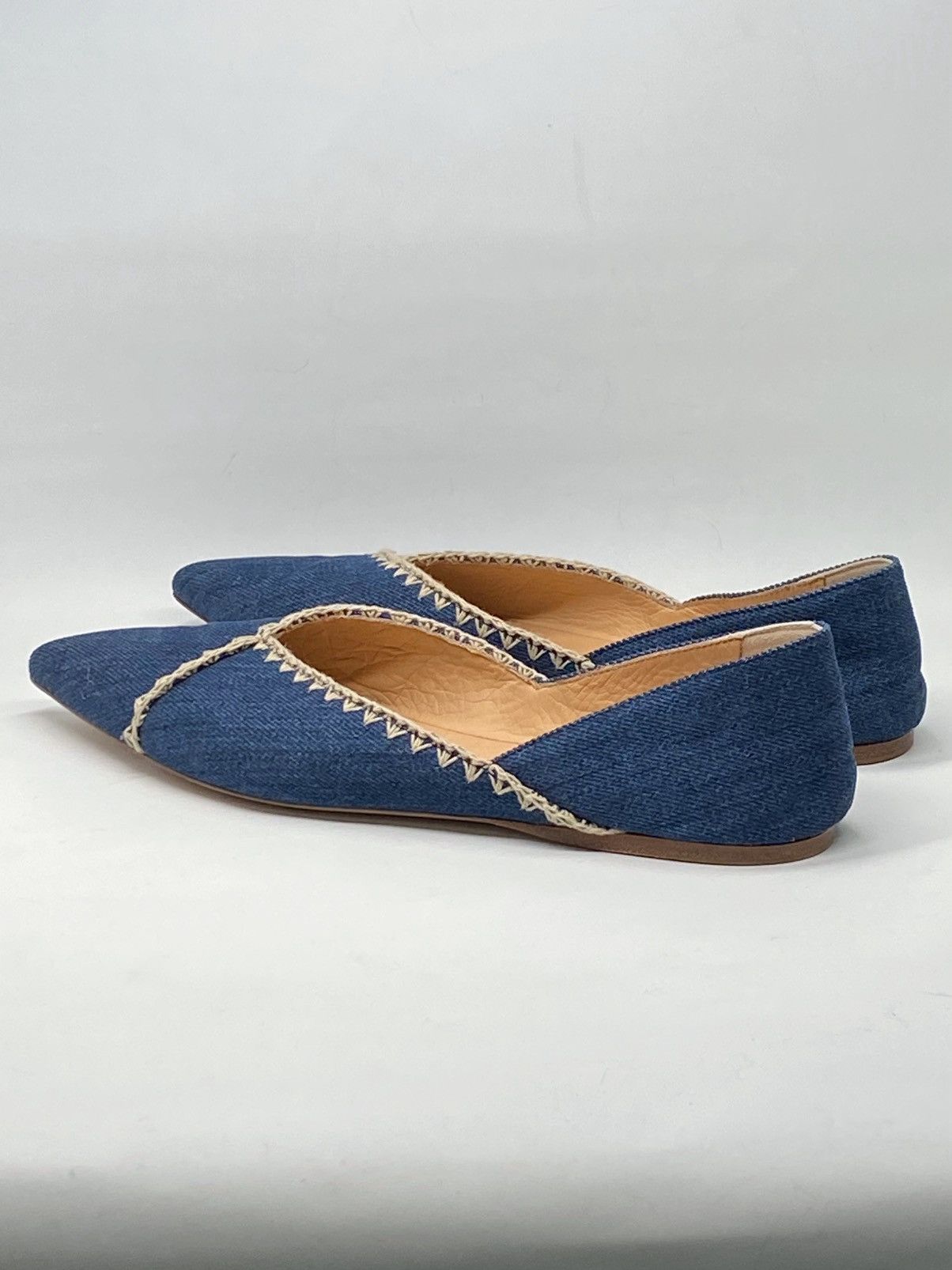 Gabriela Hearst Gabriela Hearst Avner Denim Stitch Ballerina Flats size 38 Size US 8 / IT 38 - 7 Thumbnail
