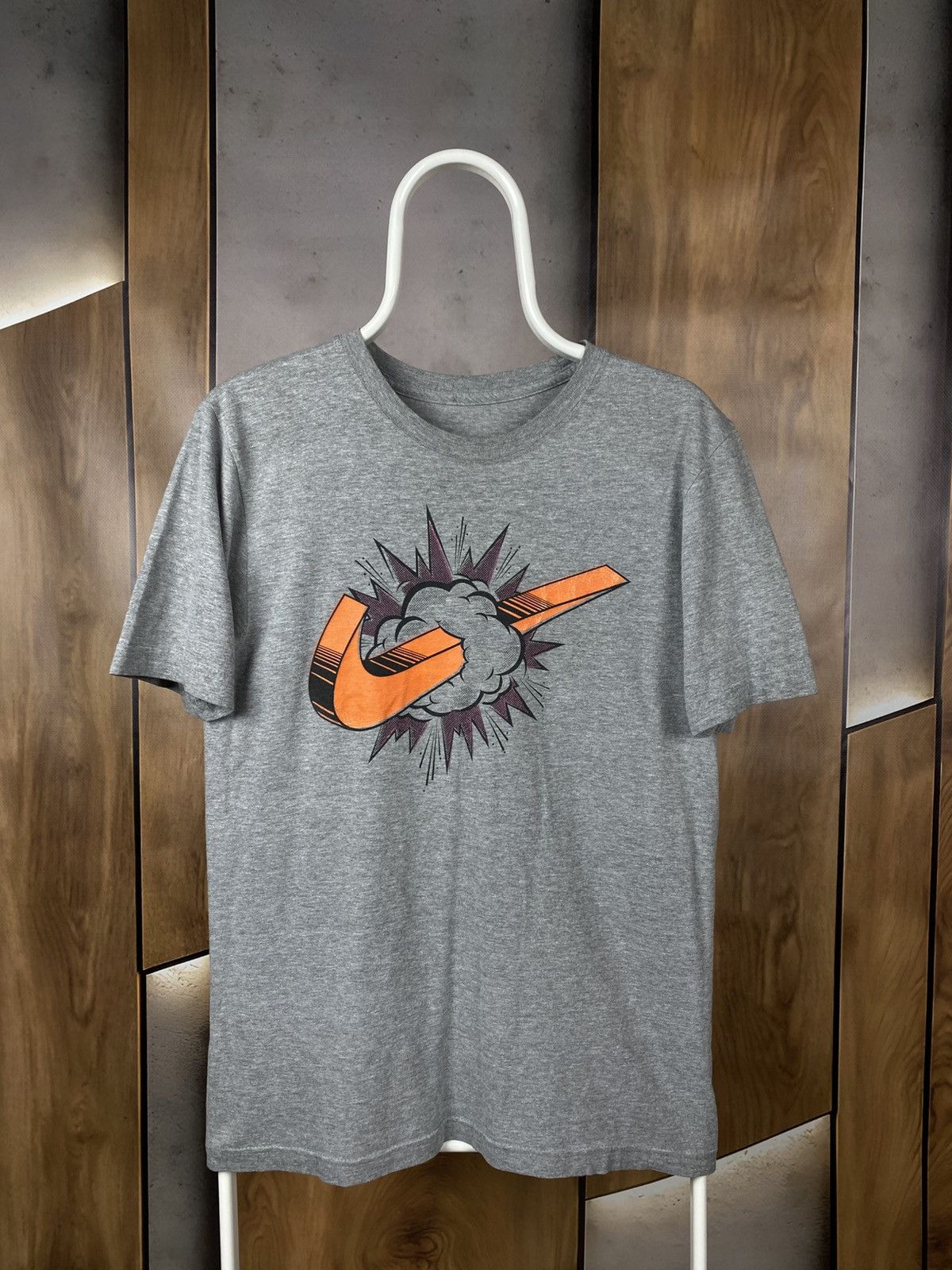 Nike 🧨Vintage 00s T-Shirt Nike Boom! Logo VTG Tee🧨 Size US S / EU 44-46 / 1 - 1 Thumbnail