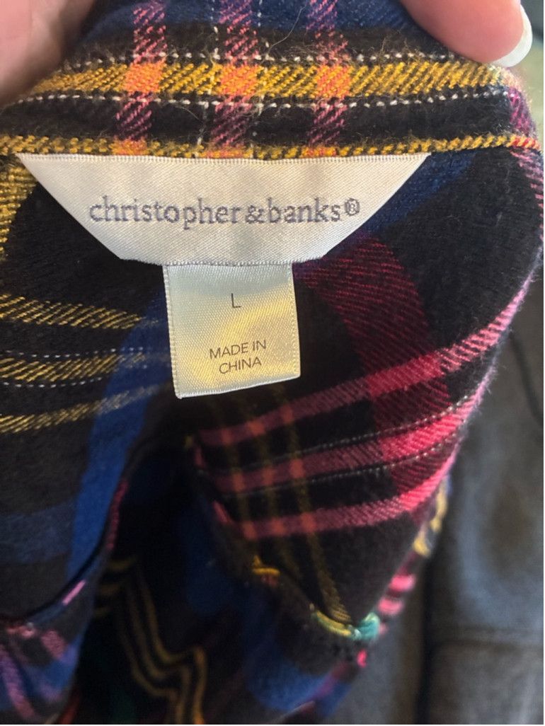 Other christopher & Banks Flanel Shirt Size L / US 10 / IT 46 - 4 Thumbnail