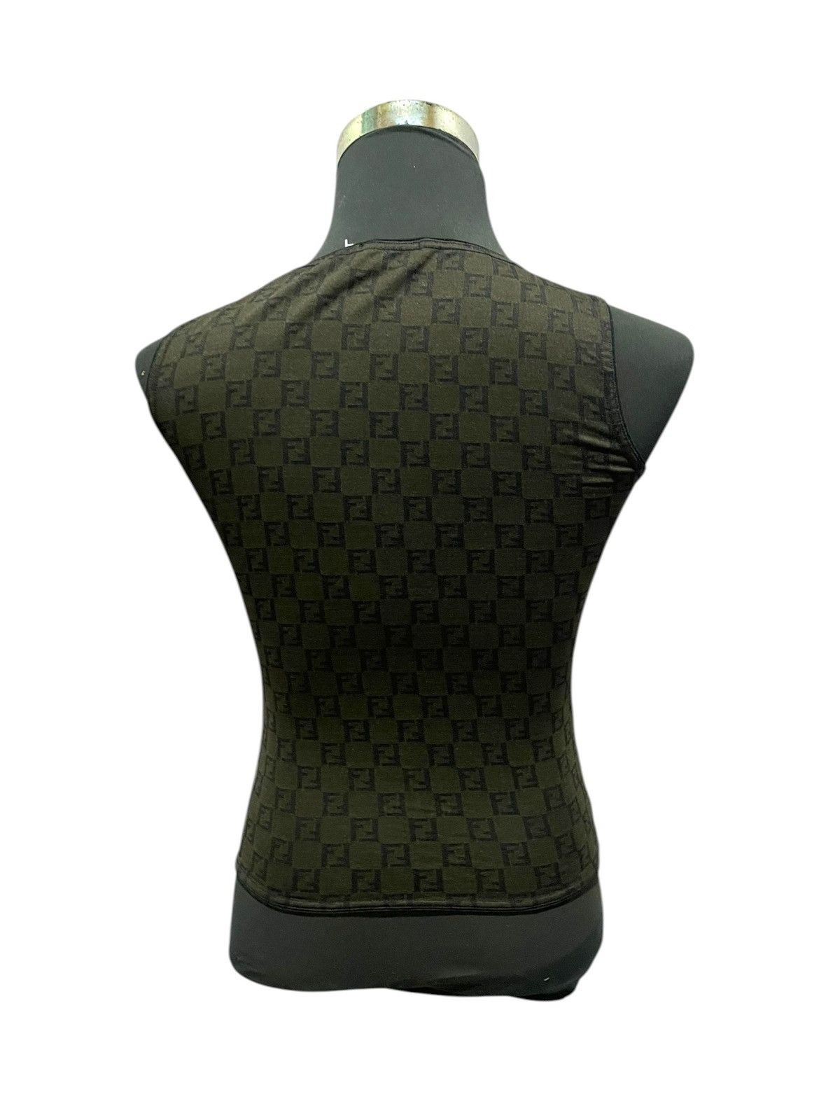 Fendi Fendi Monogram Luxury Iconic Retro Vintage 80/90s Tank Tops Size M / US 6-8 / IT 42-44 - 9 Thumbnail