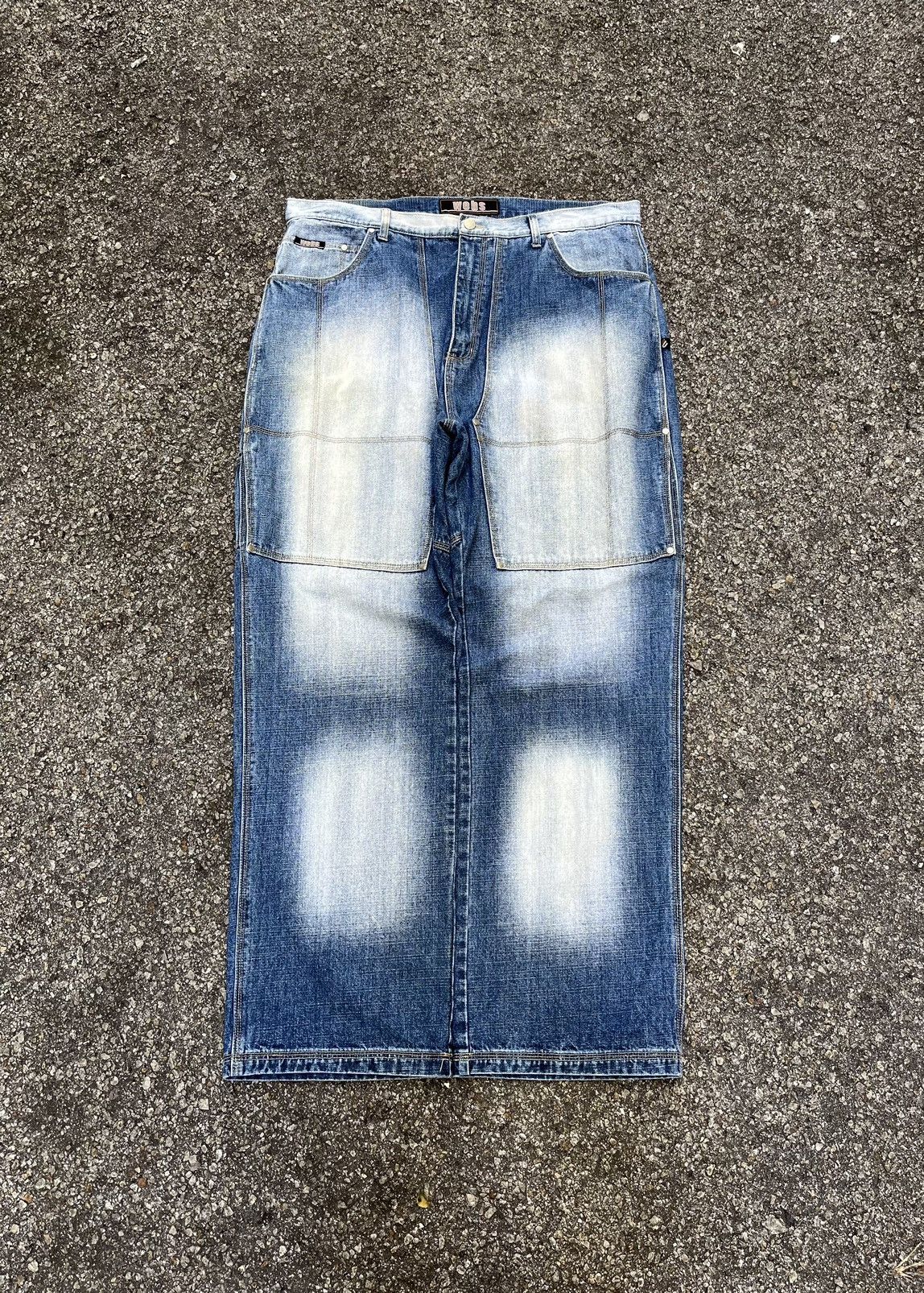 Southpole Crazy Vintage Y2K Baggy Webs Denim Faded Jeans Size US 40 / EU 56 - 1 Thumbnail