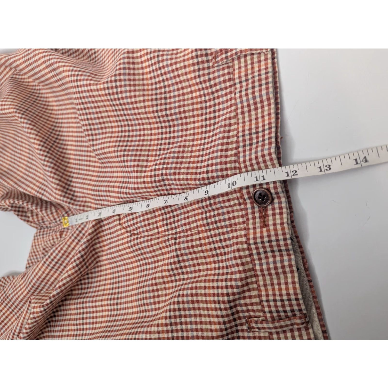 Tommy Bahama TOMMY BAHAMA Checkered Shorts Bermuda Casual Beach Paradise Nation Cotton Red 34 Men Slim Fit Pockets Regular Size 34 USA Size US 34 / EU 50 - 4 Thumbnail