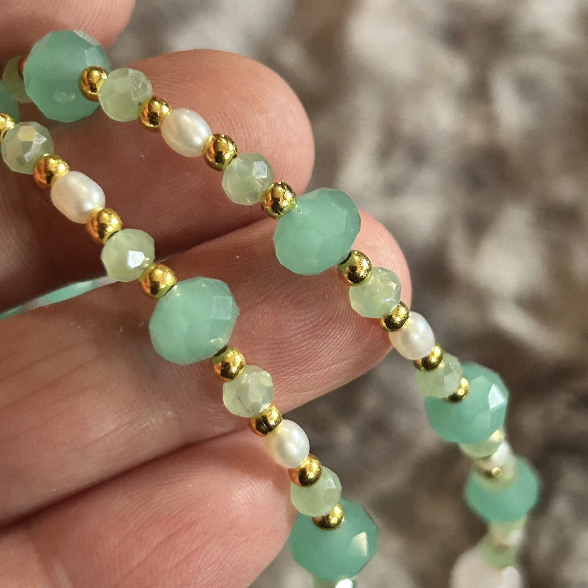 Handmade Handcrafted repurposed amulet genuine pearl bead necklace Size ONE SIZE - 9 Thumbnail