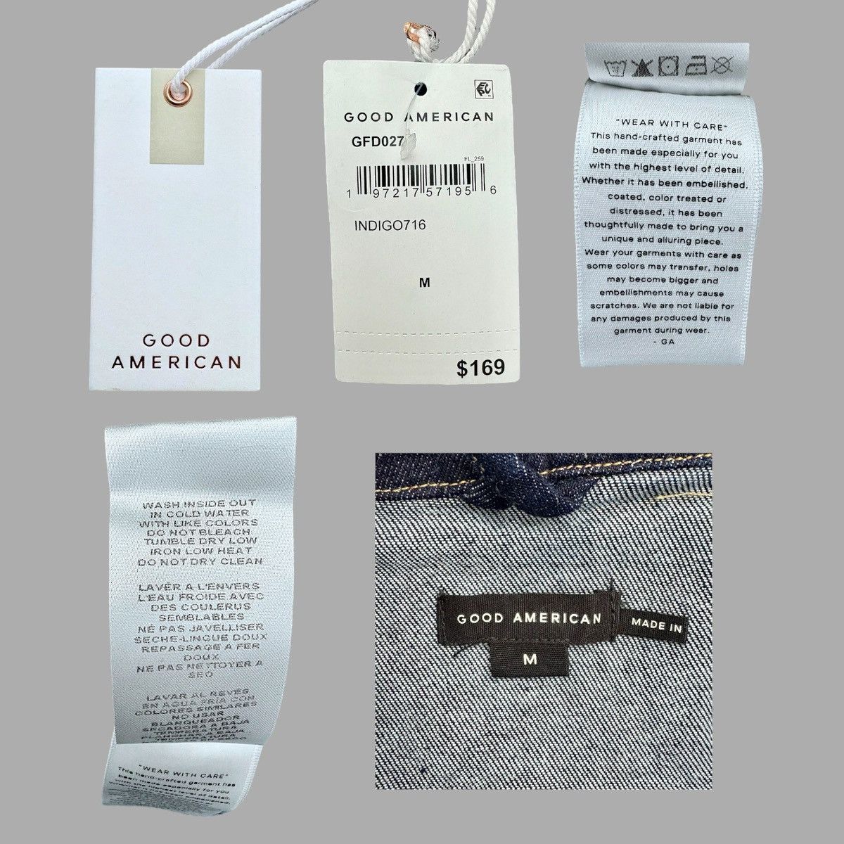 Good American Good American Women’s Jean Blue Stretch Crop Jacket Sz M Size M / US 6-8 / IT 42-44 - 17 Thumbnail
