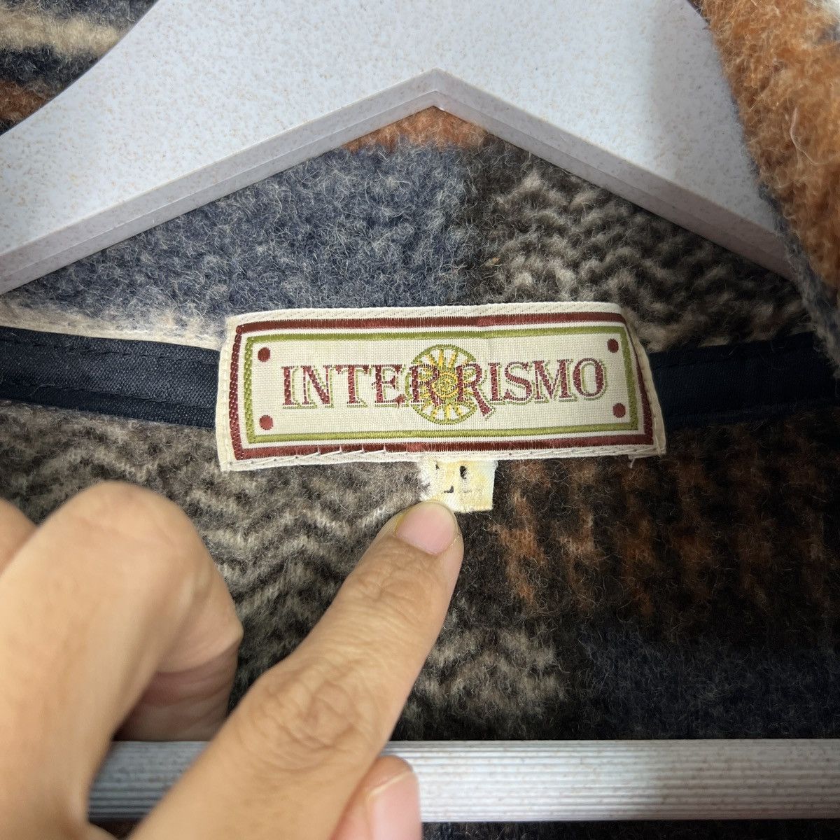 Japanese Brand 🔥 INTERROSMO PATCHWORK FLEECE JACKET NICE DESIGN Size US L / EU 52-54 / 3 - 16 Thumbnail
