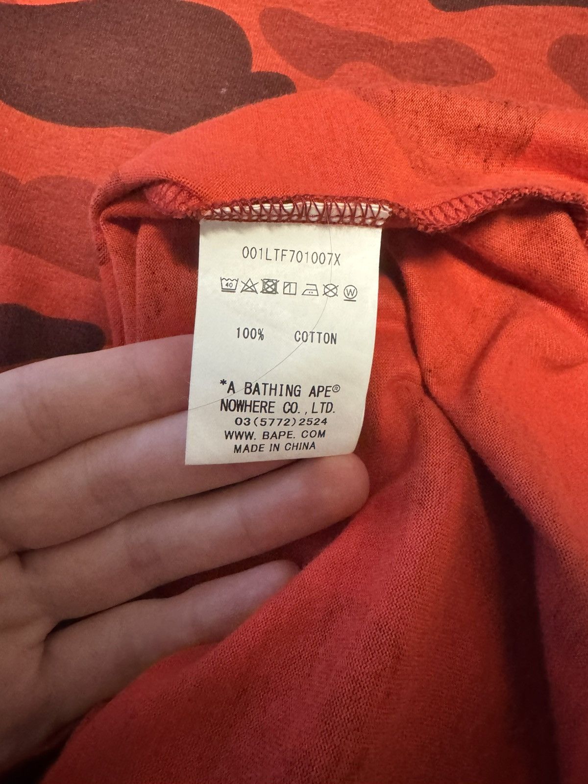 Bape Bape red camo longsleeve Size US M / EU 48-50 / 2 - 5 Thumbnail