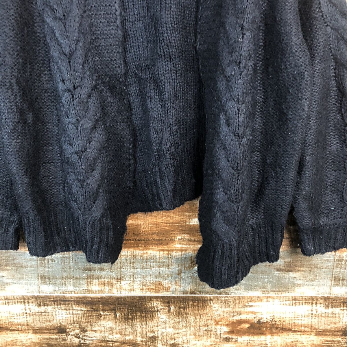 Homespun Knitwear Choco Raffine Black Cardigan Knitwear #A2356 Size XL / US 12-14 / IT 48-50 - 6 Thumbnail